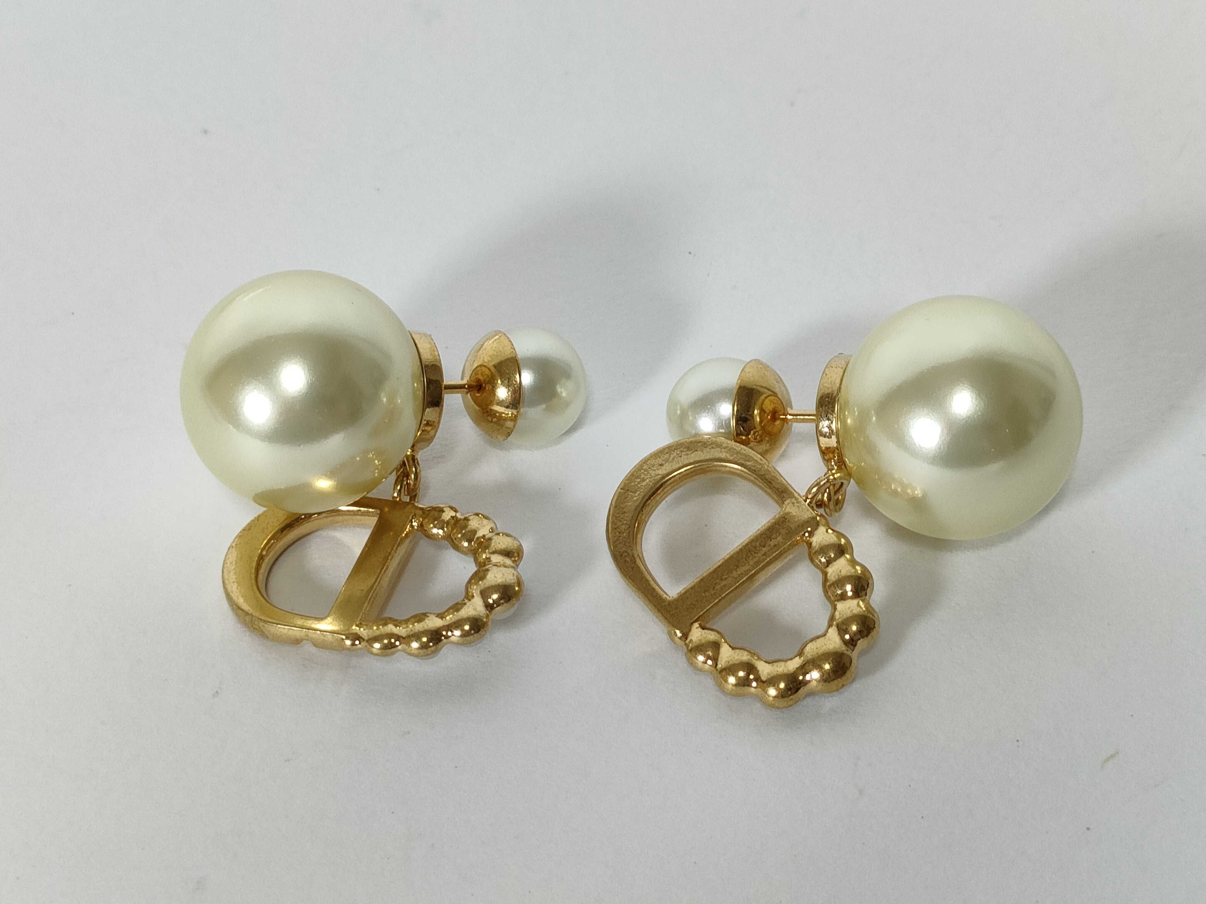 Tribal Pearl CD Logo Earrings — view 8