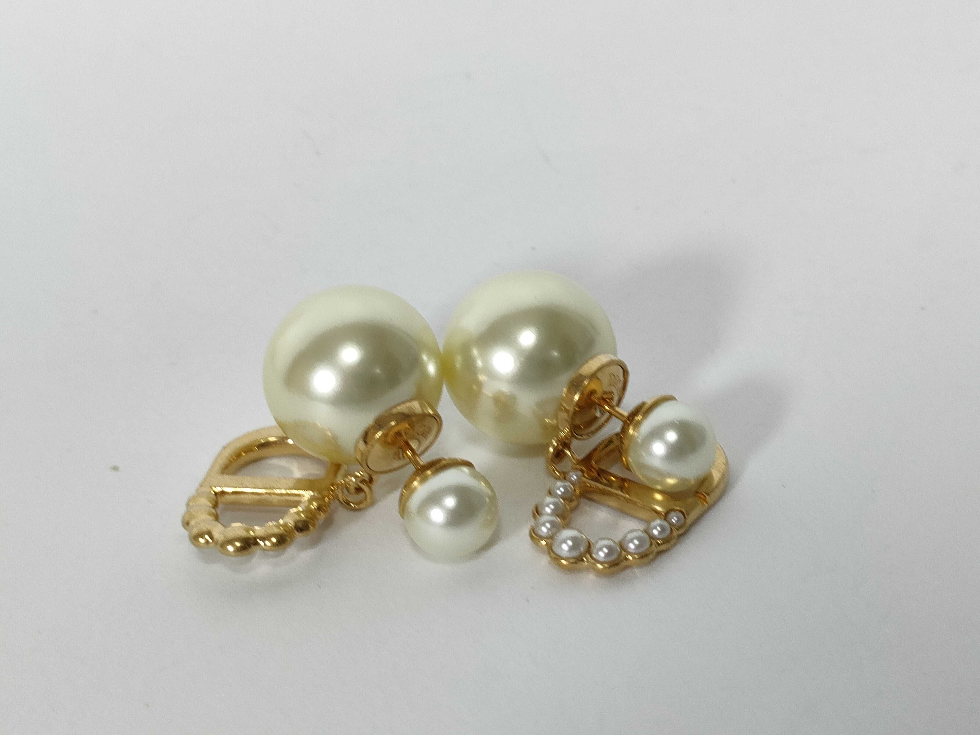 Tribal Pearl CD Logo Earrings — view 9