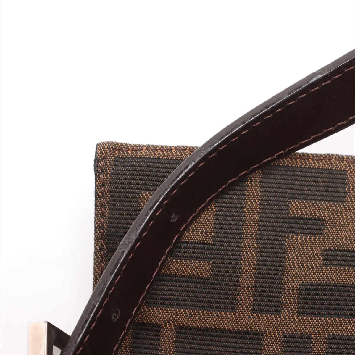 Zucca Mamma Bucket Canvas x Leather Shoulder Bag Brown — view 11