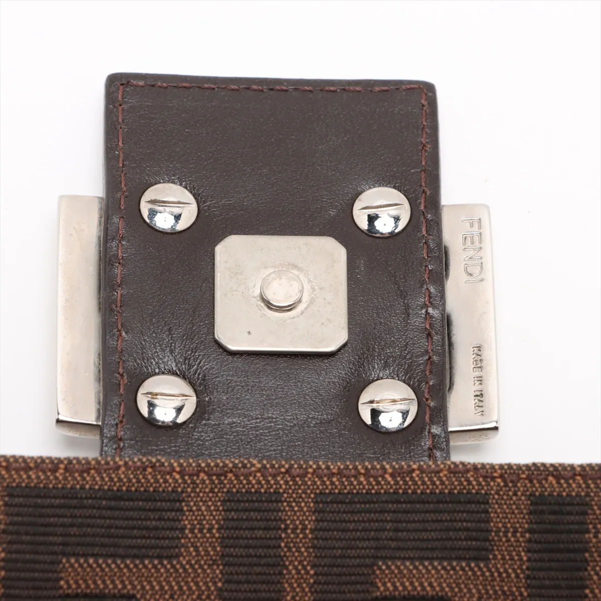 Zucca Mamma Bucket Canvas x Leather Shoulder Bag Brown — view 13