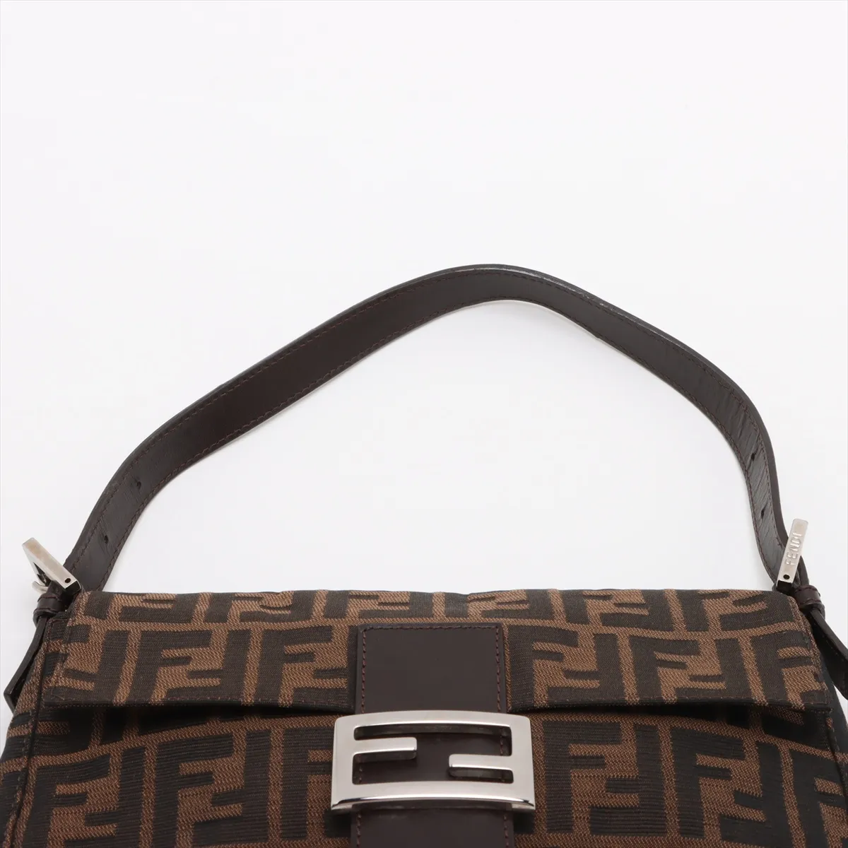 Zucca Mamma Bucket Canvas x Leather Shoulder Bag Brown — view 6