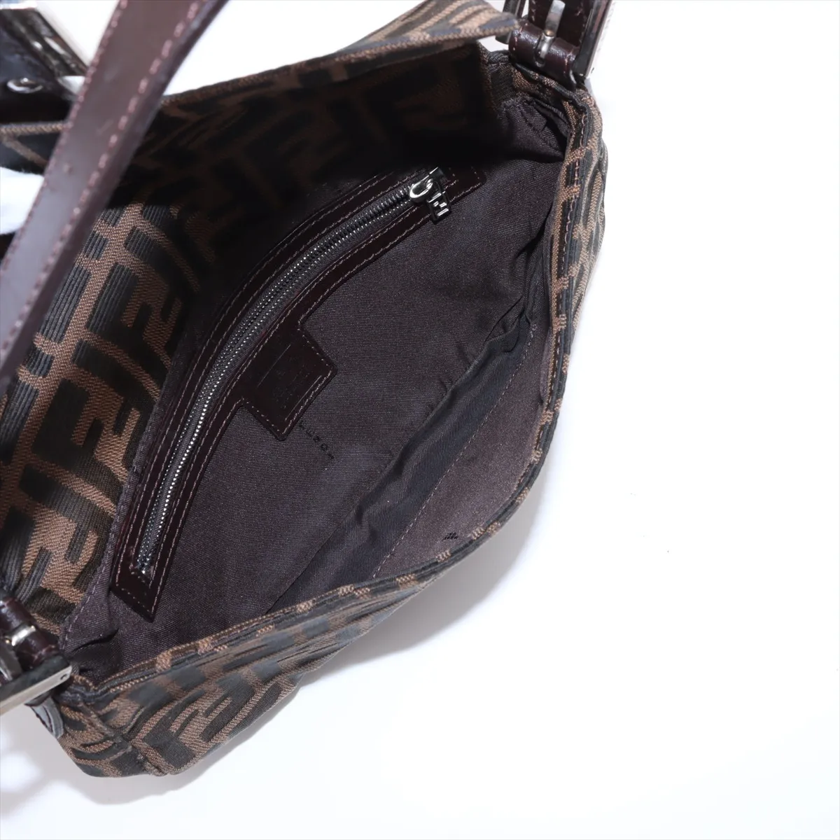 Zucca Mamma Bucket Canvas x Leather Shoulder Bag Brown — view 7