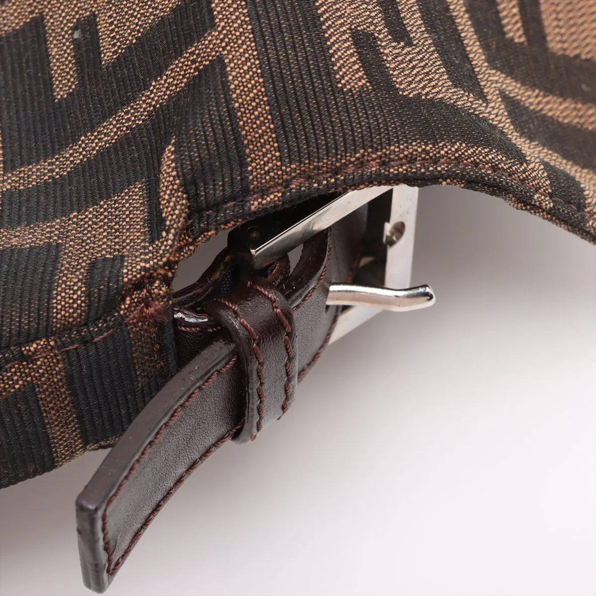 Zucca Mamma Bucket Canvas x Leather Shoulder Bag Brown — view 10