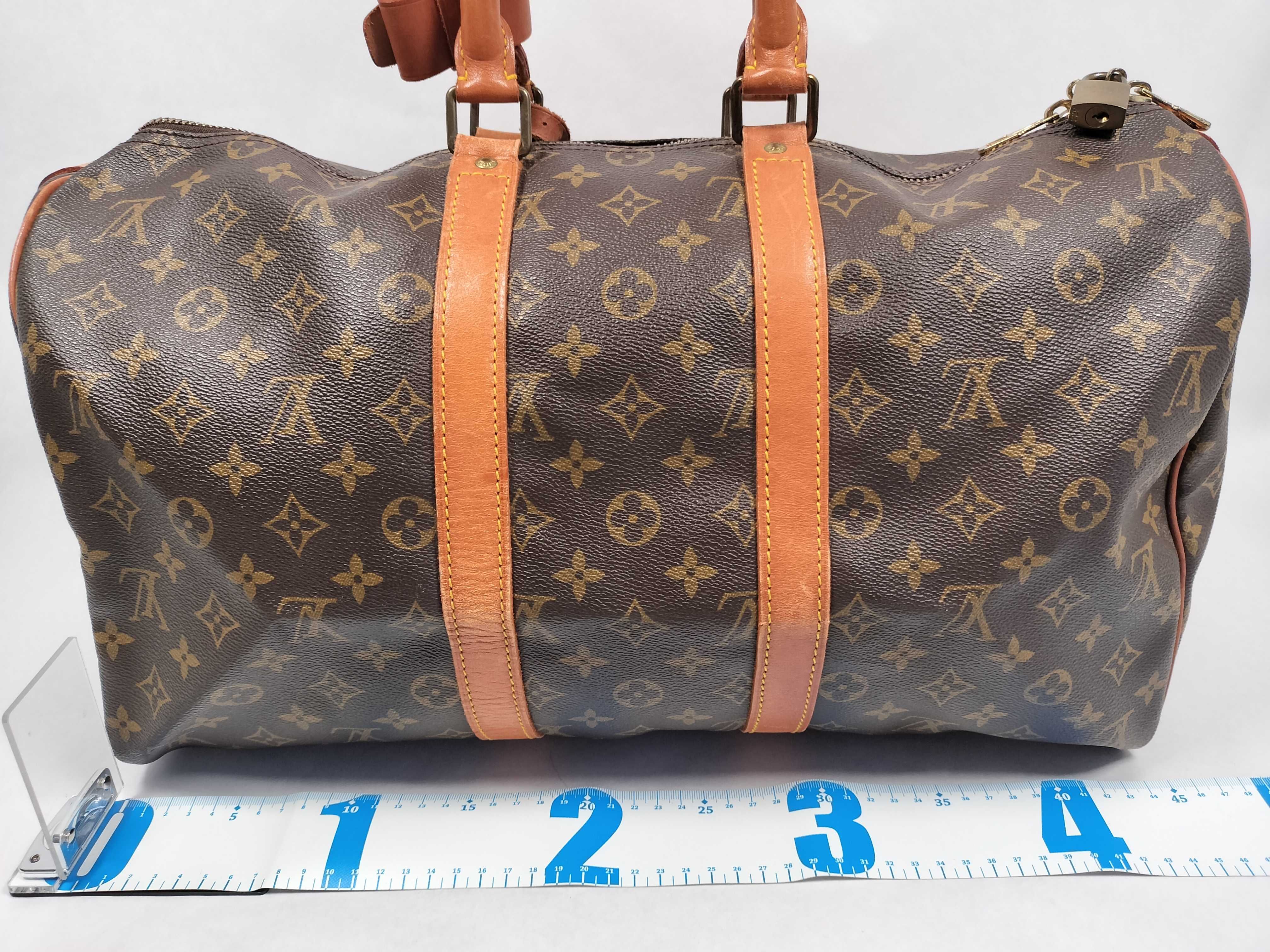 Monogram LOUIS_VUITTON M41418 Keepall 45 VI863 Name Tag, Handle Boston Bag — view 2