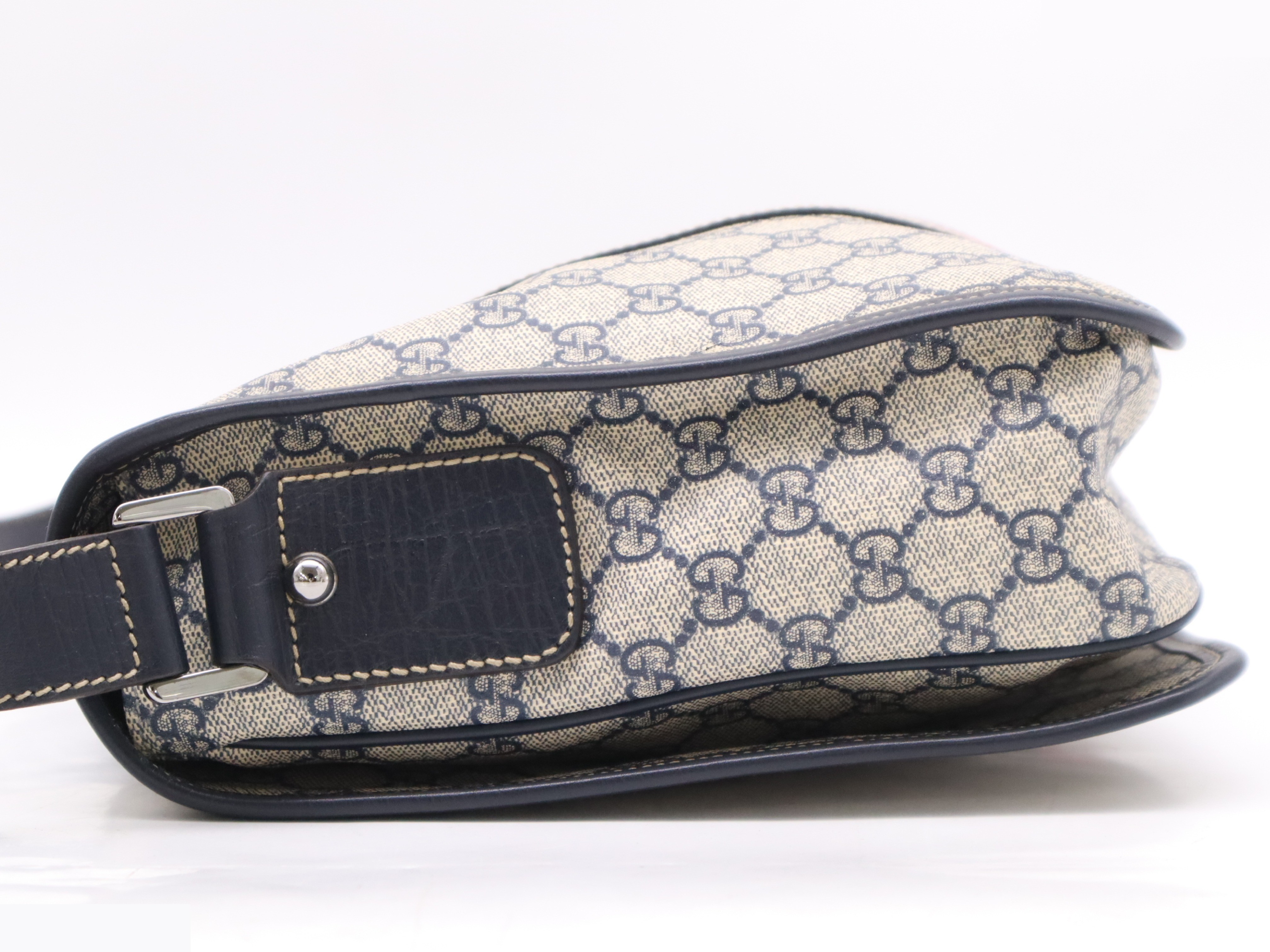 GG Supreme Sherry Line Shoulder Bag Beige Navy Red — view 3