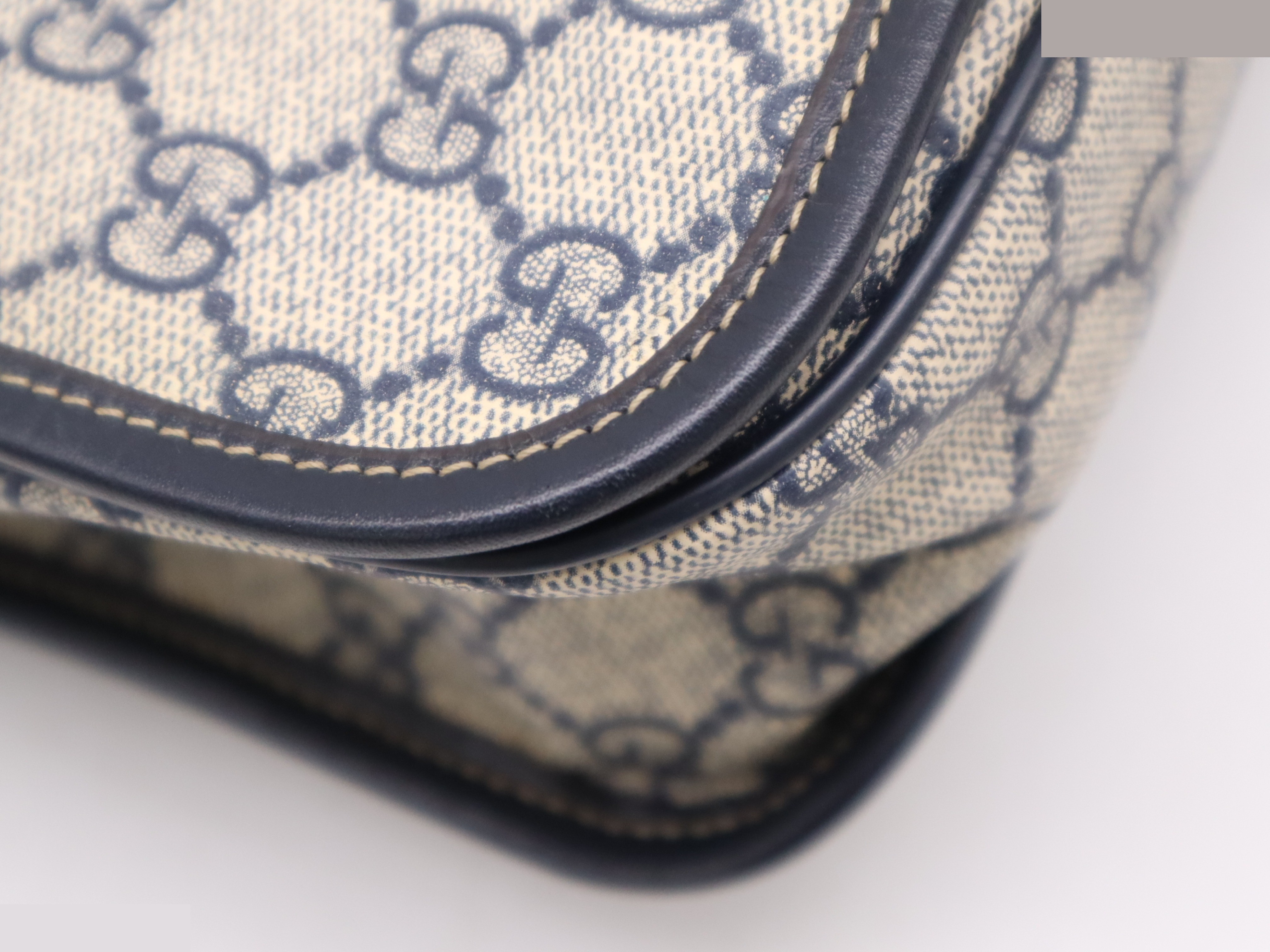 GG Supreme Sherry Line Shoulder Bag Beige Navy Red — view 10