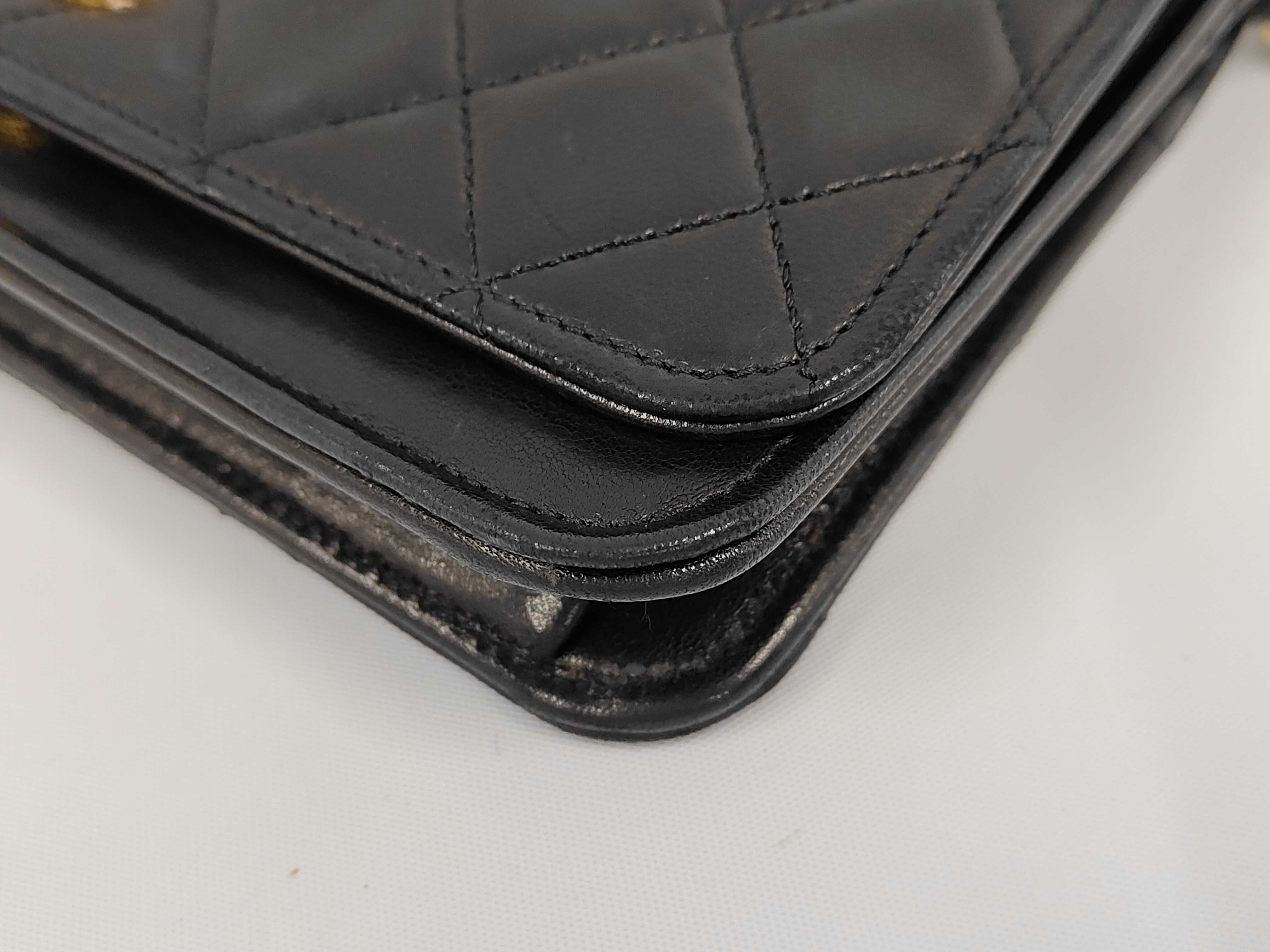 Matelassé Chain Shoulder Bag, Lambskin, Black Shoulder Bag — view 4
