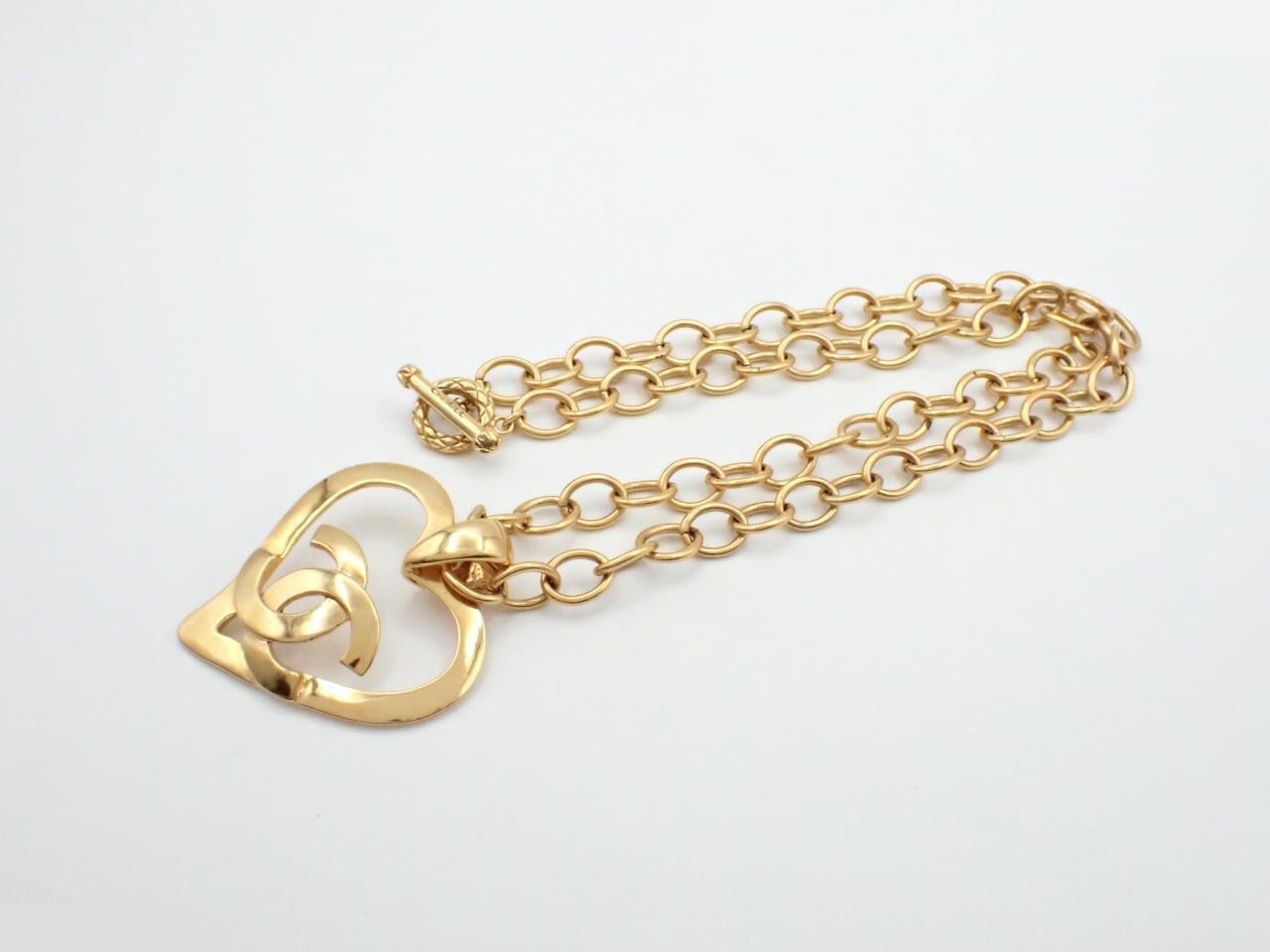 Big Heart Coco Mark Long Necklace, 95P, Chain approx. 82cm — view 3