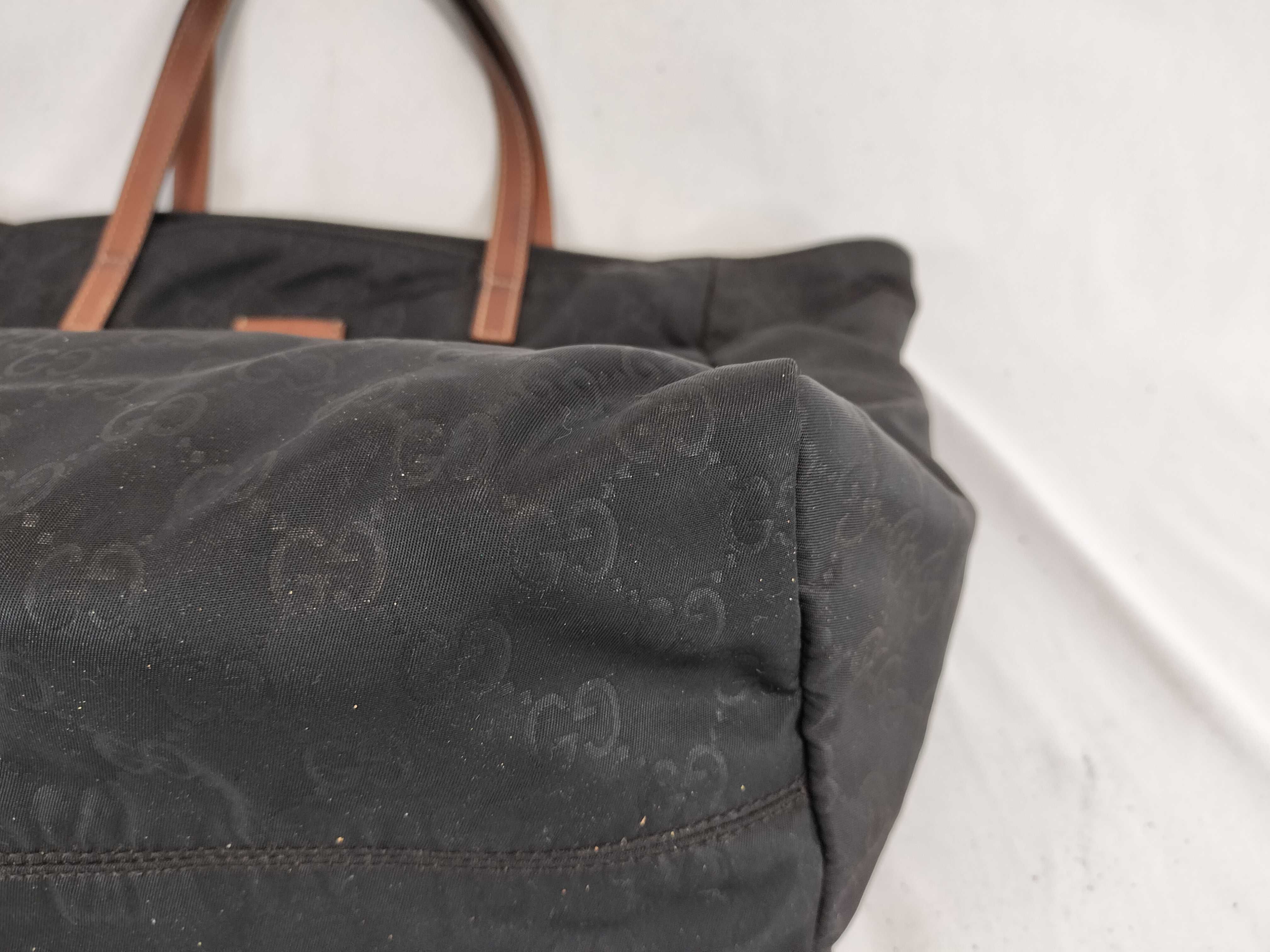GG 502752 282439 Nylon Tote (with some stains inside) Handbag — view 7