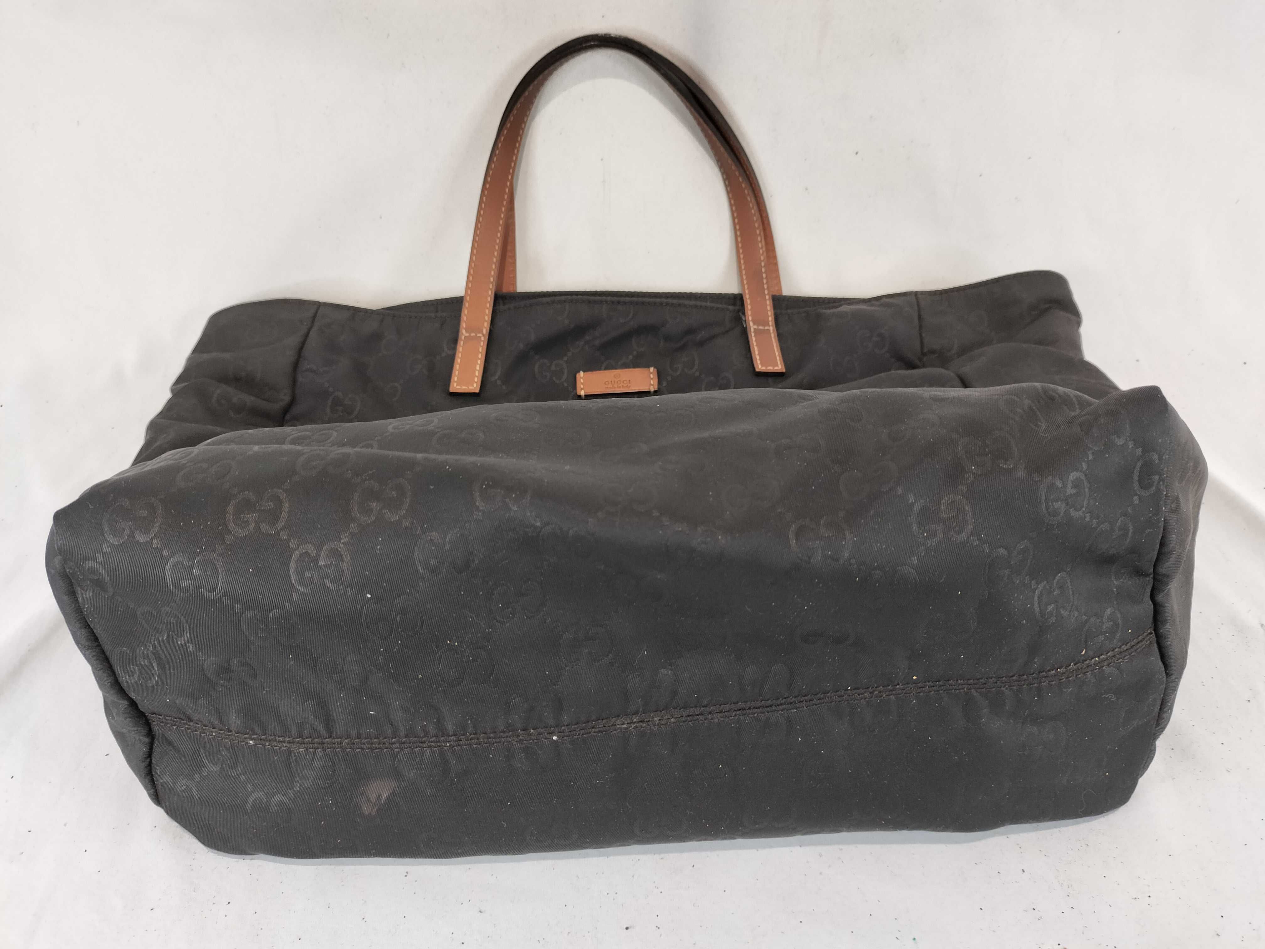 GG 502752 282439 Nylon Tote (with some stains inside) Handbag — view 8