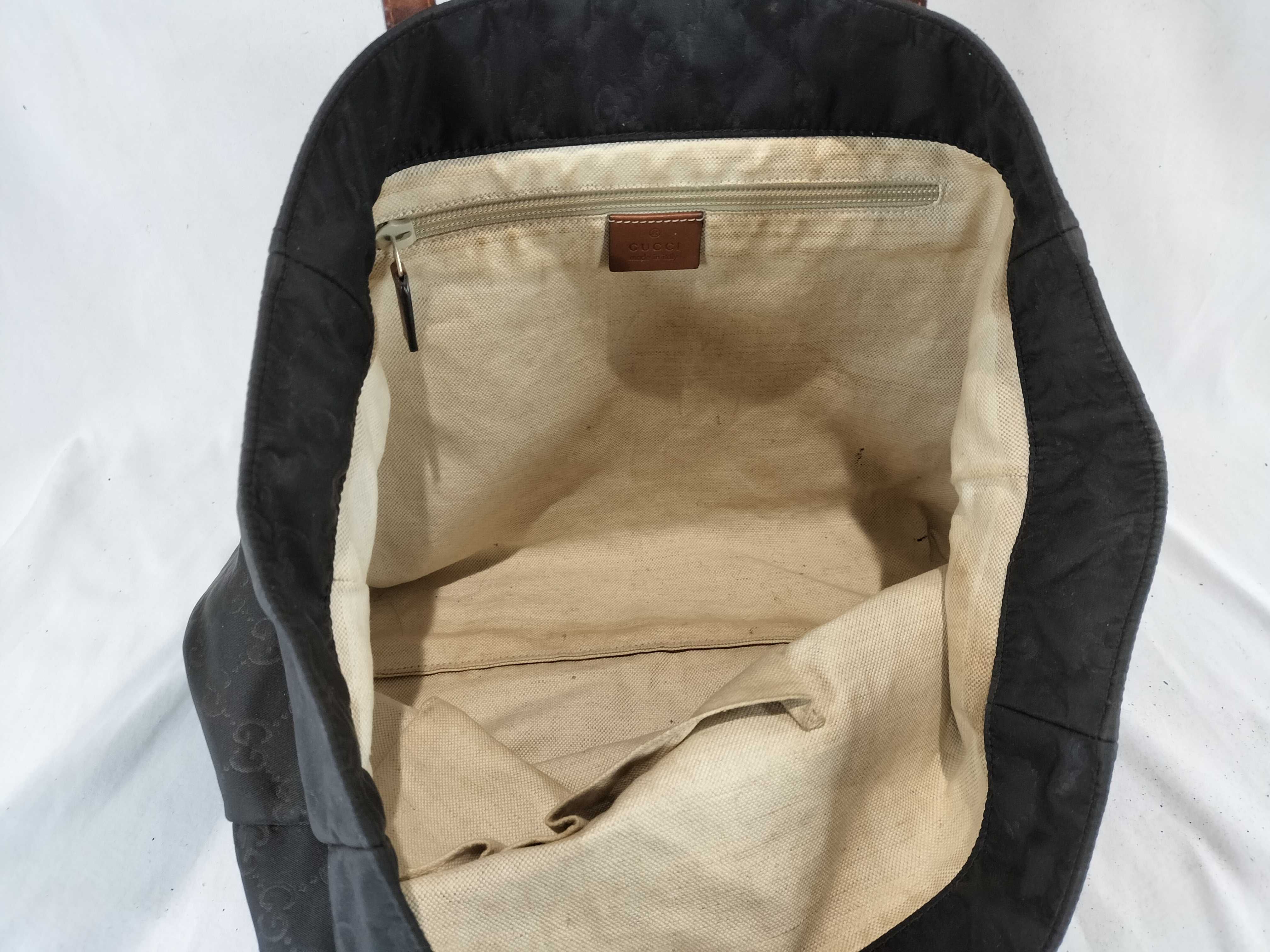 GG 502752 282439 Nylon Tote (with some stains inside) Handbag — view 9