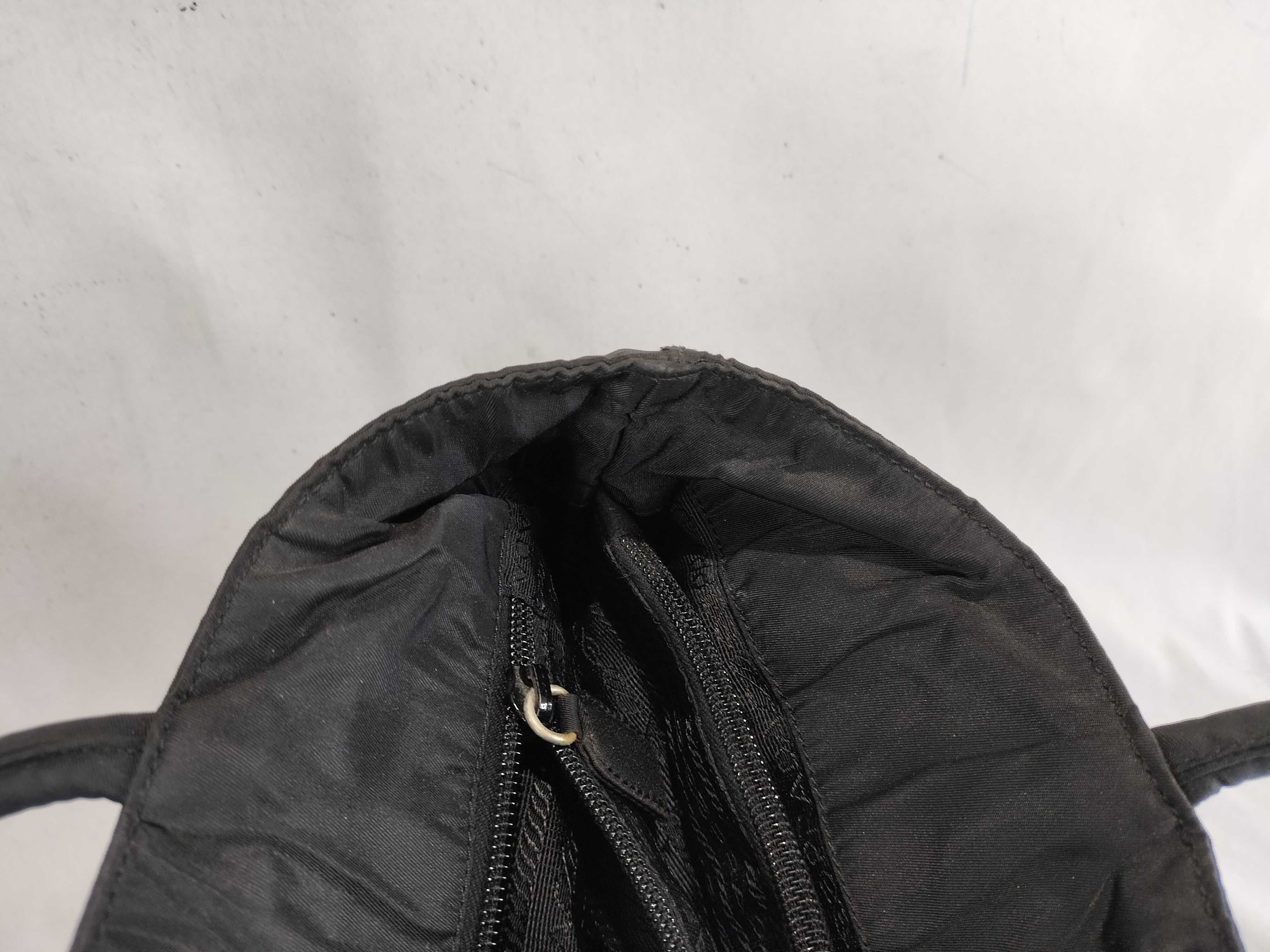 Nylon Triangle Slim Handbag (Black) — view 12