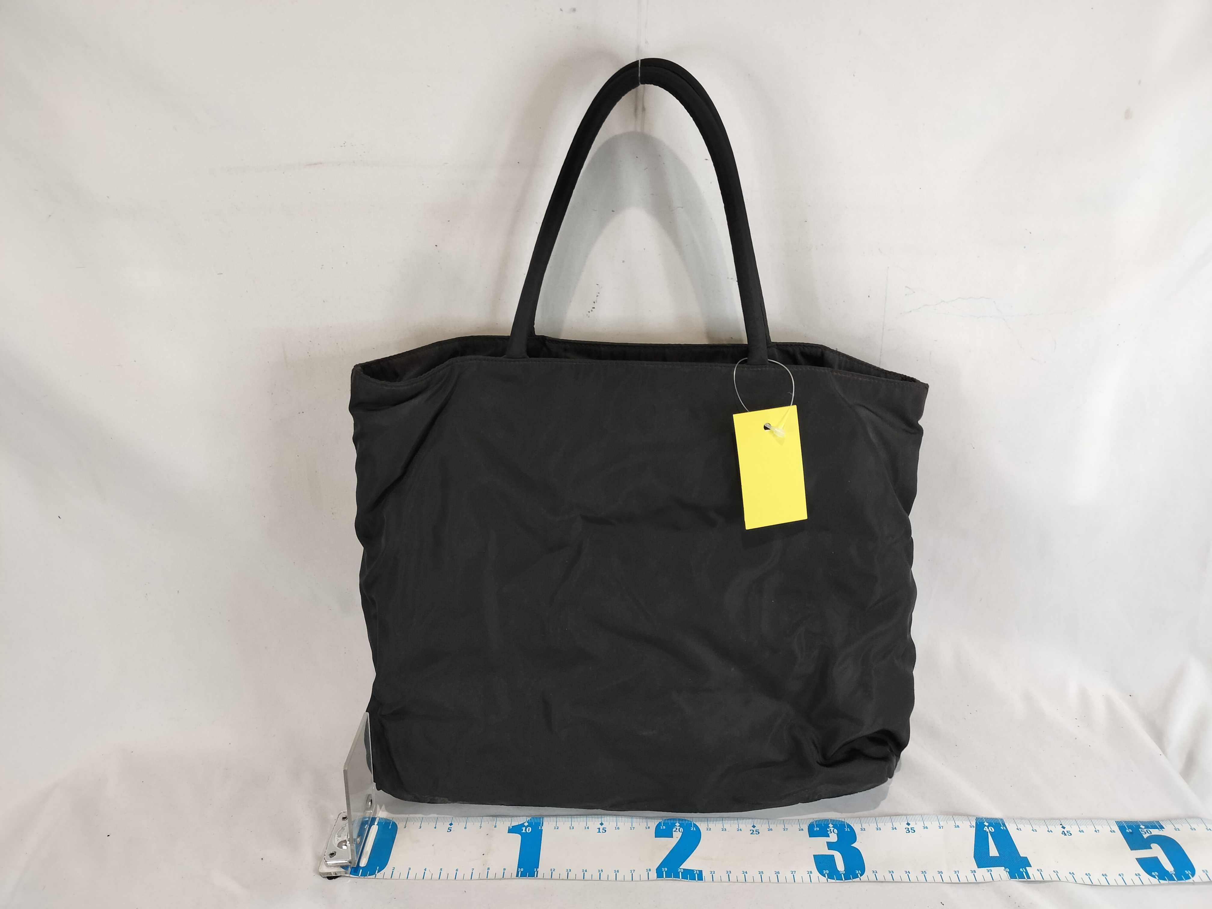 Nylon Triangle Slim Handbag (Black) — view 3