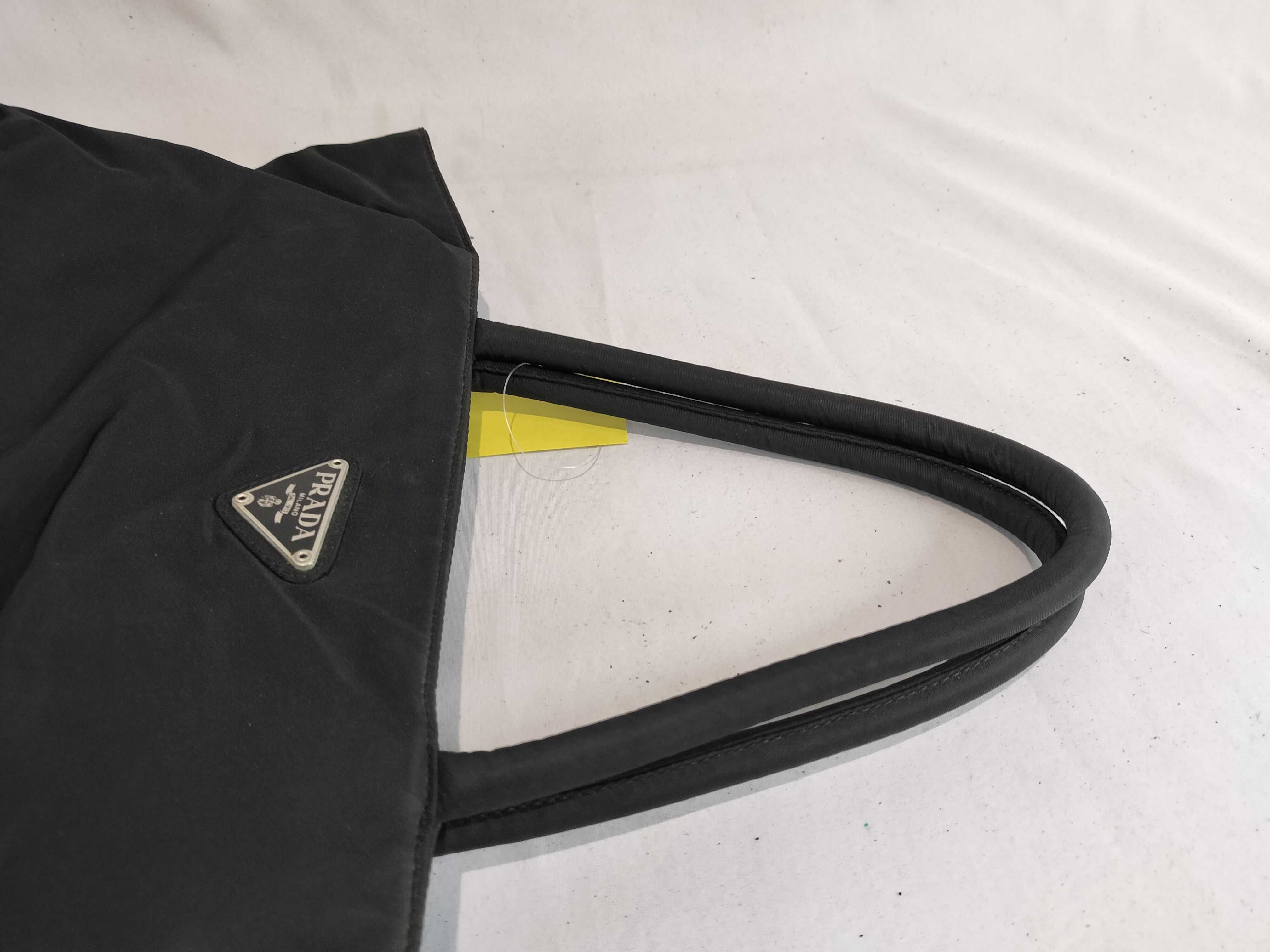 Nylon Triangle Slim Handbag (Black) — view 4