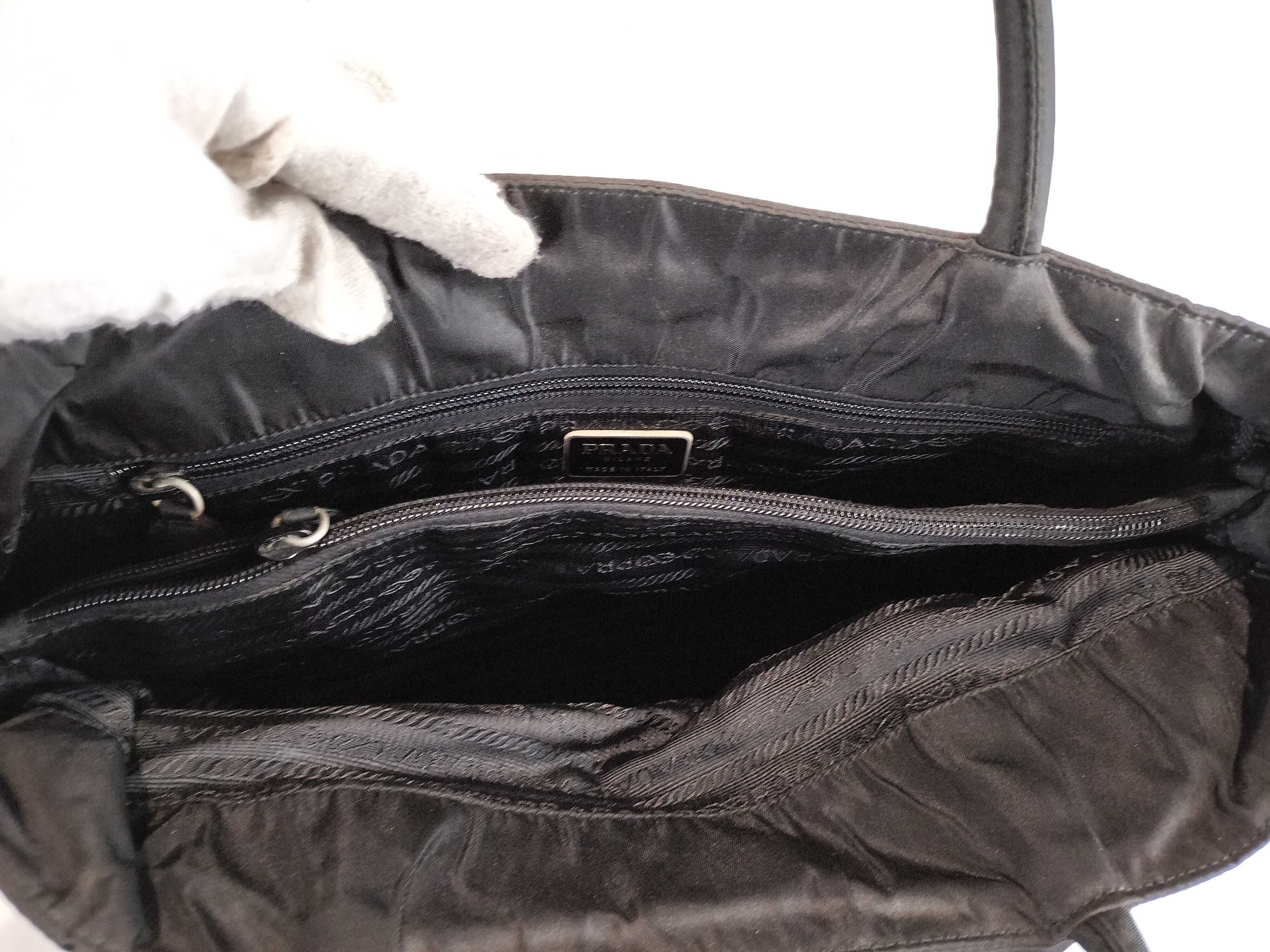 Nylon Triangle Slim Handbag (Black) — view 9
