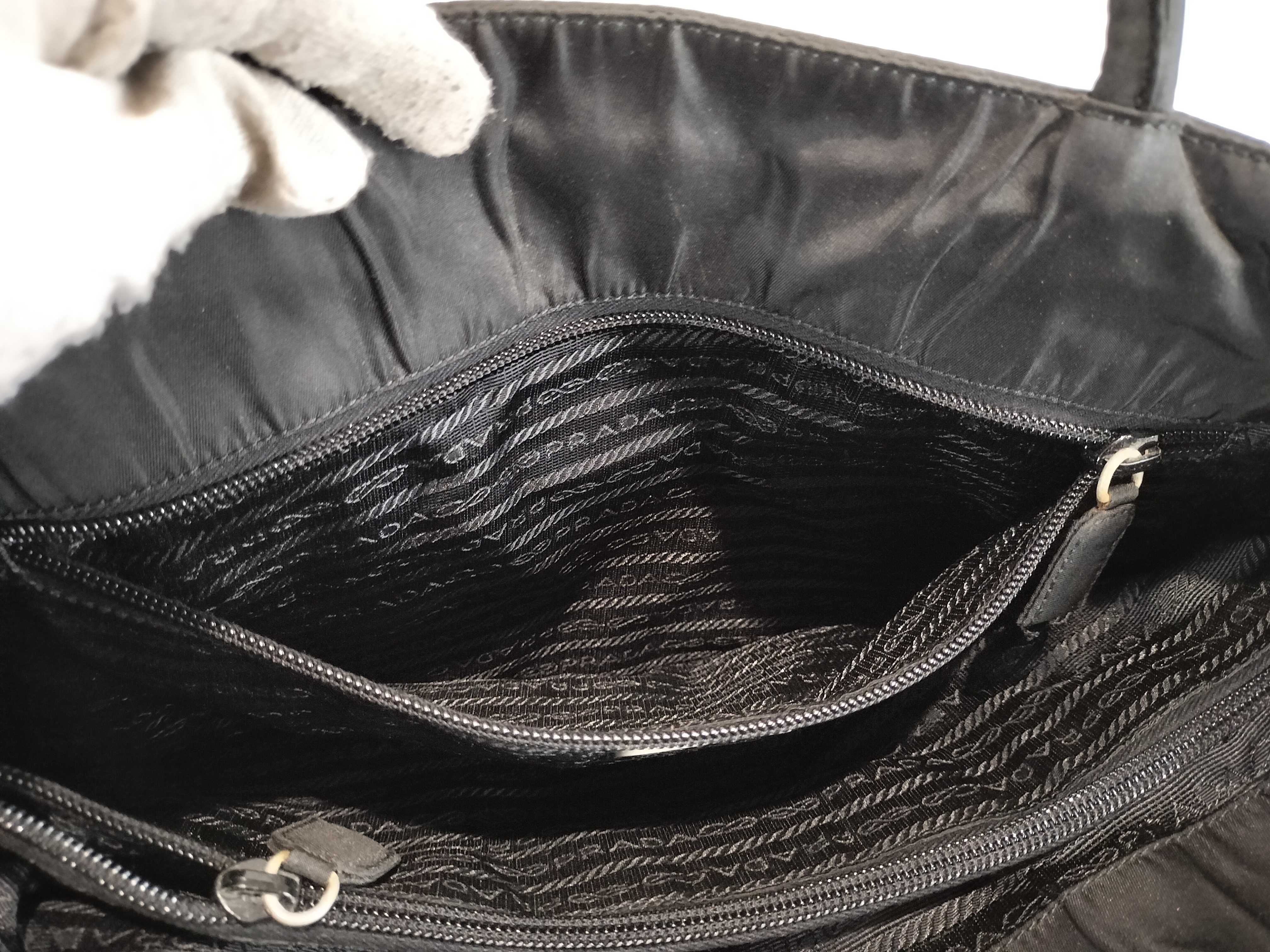 Nylon Triangle Slim Handbag (Black) — view 10