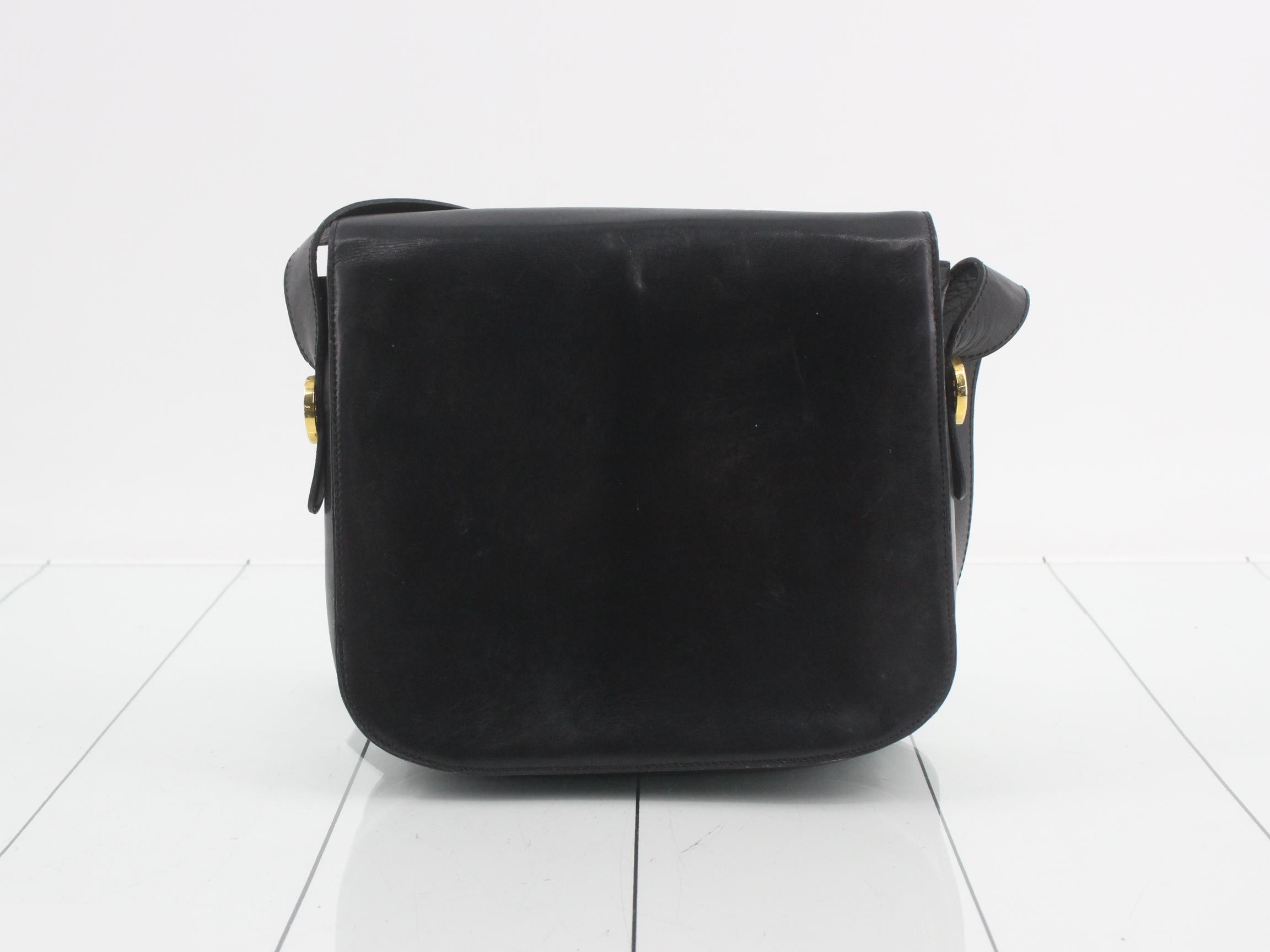 Shoulder bag, leather, black — view 2