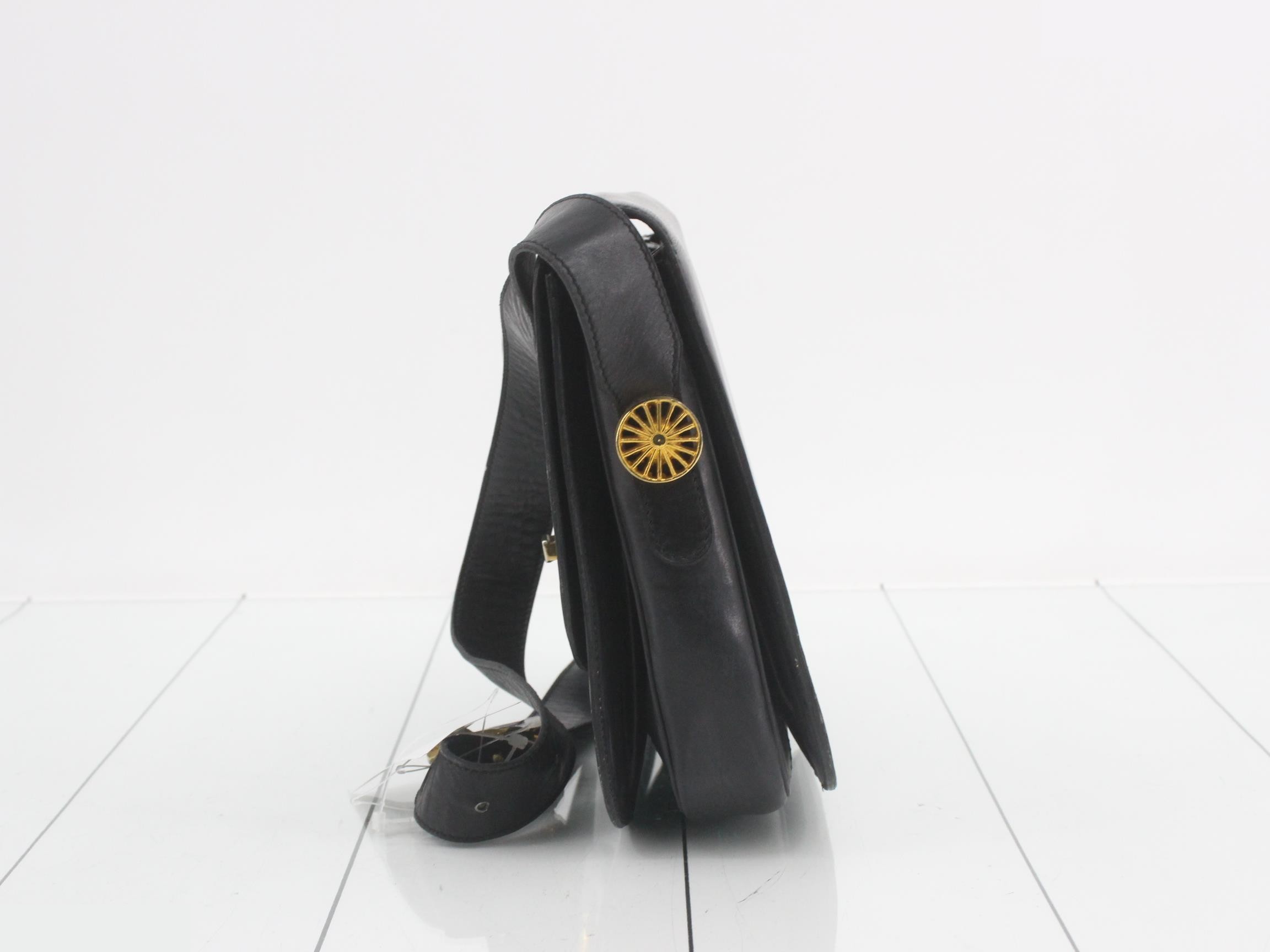 Shoulder bag, leather, black — view 3