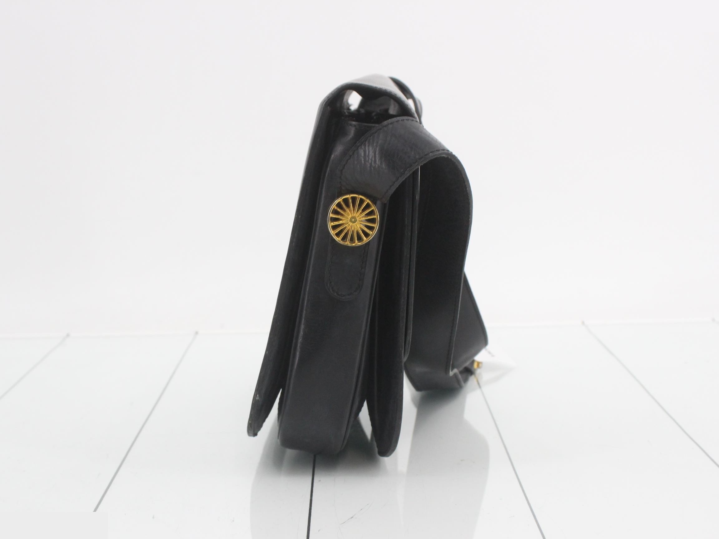 Shoulder bag, leather, black — view 4