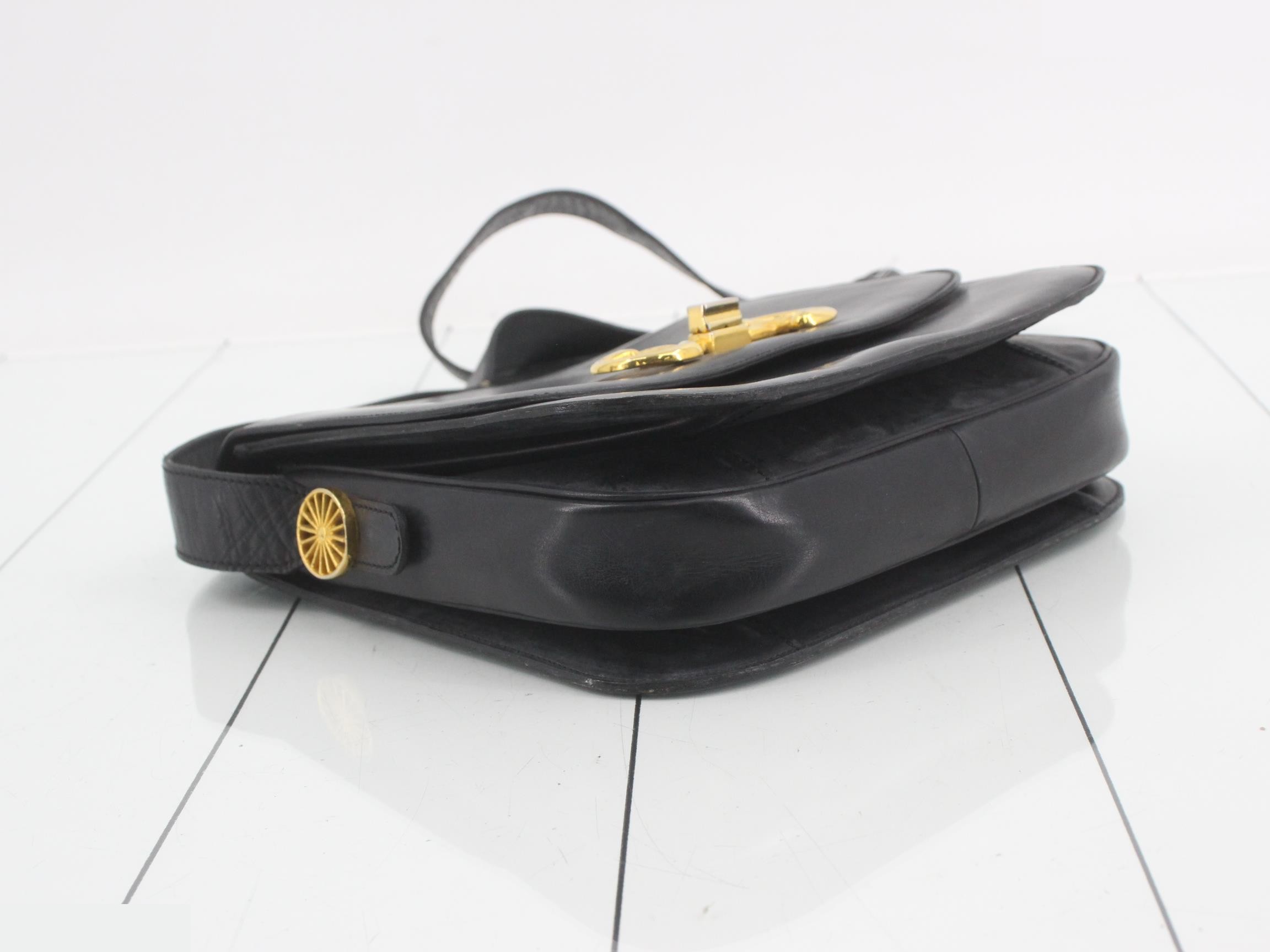Shoulder bag, leather, black — view 5