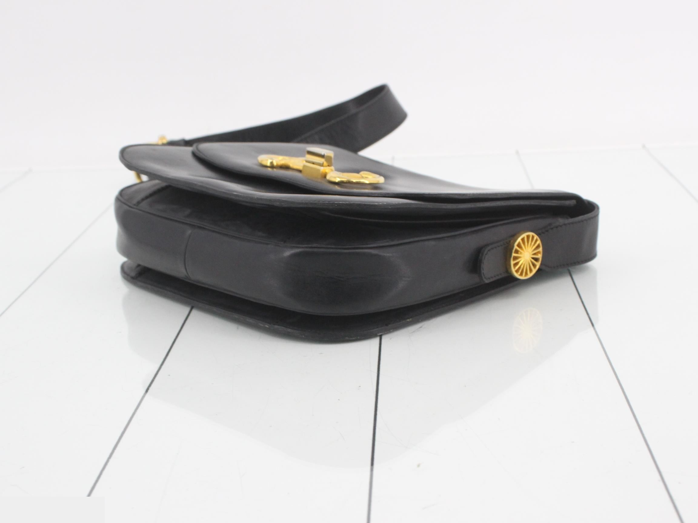Shoulder bag, leather, black — view 6
