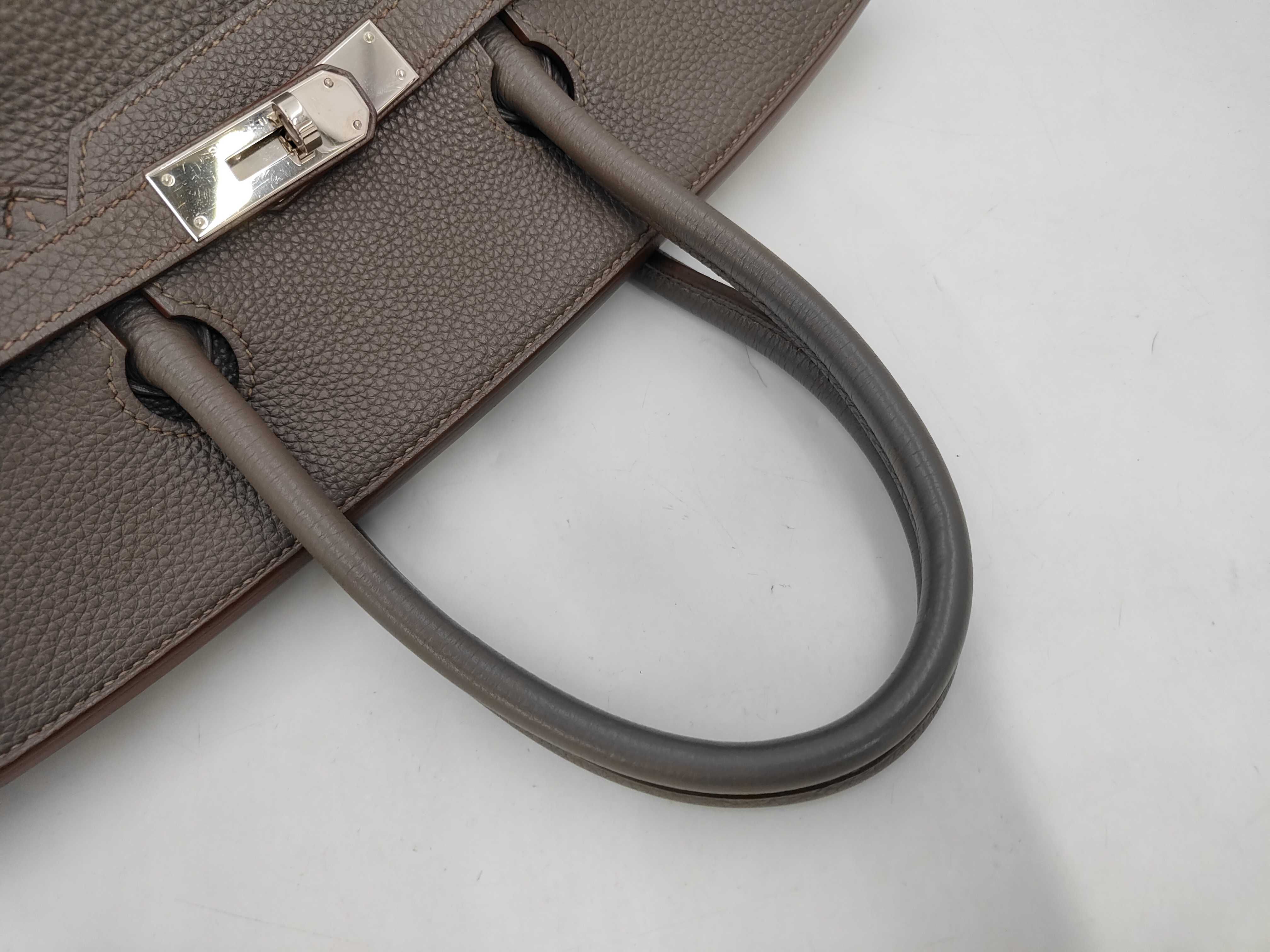 Birkin 35 Togo Etoupe P stamp SV hardware handbag — view 5