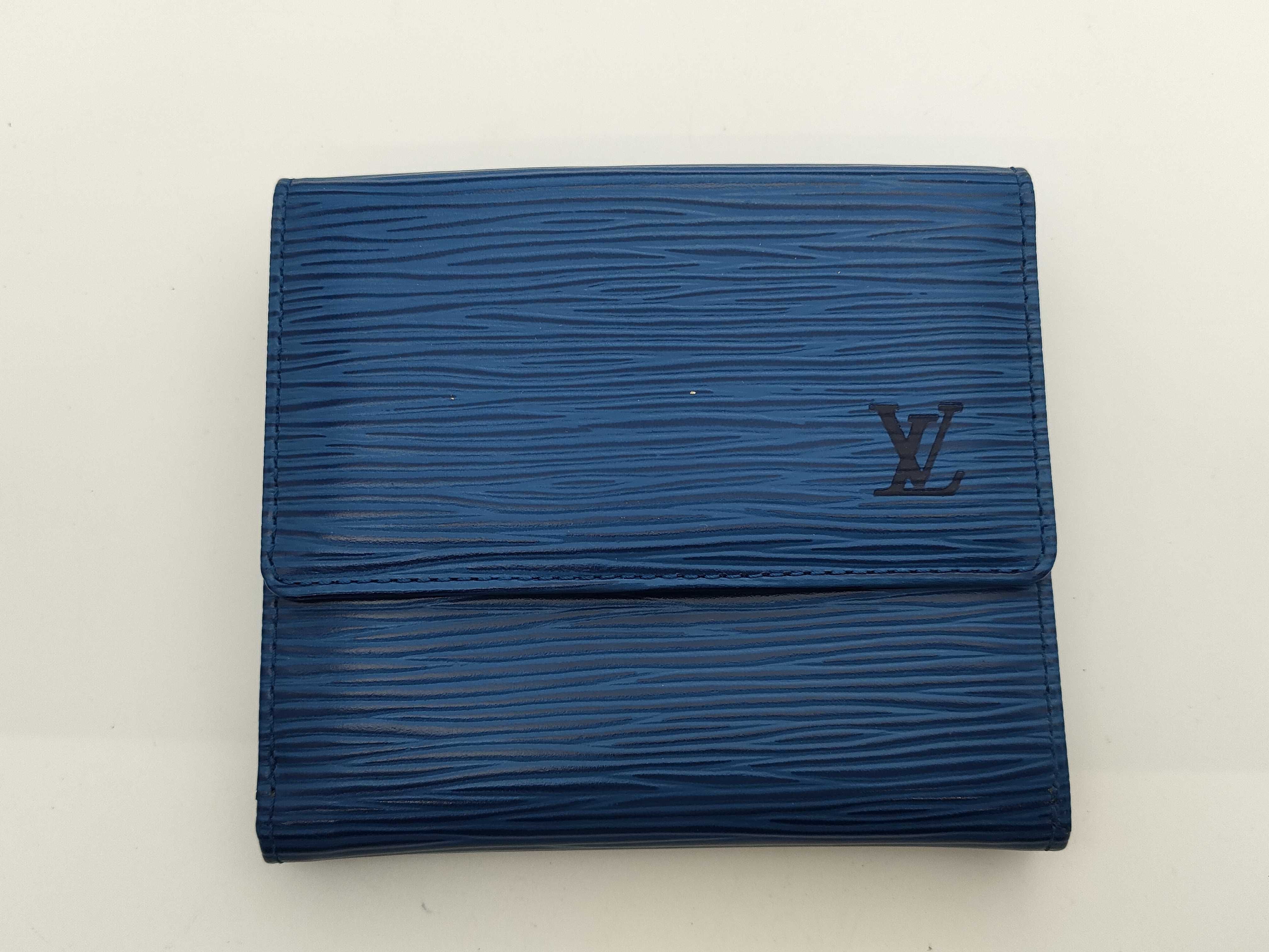 Epi M63485 Double Snap Closure Blue Wallet