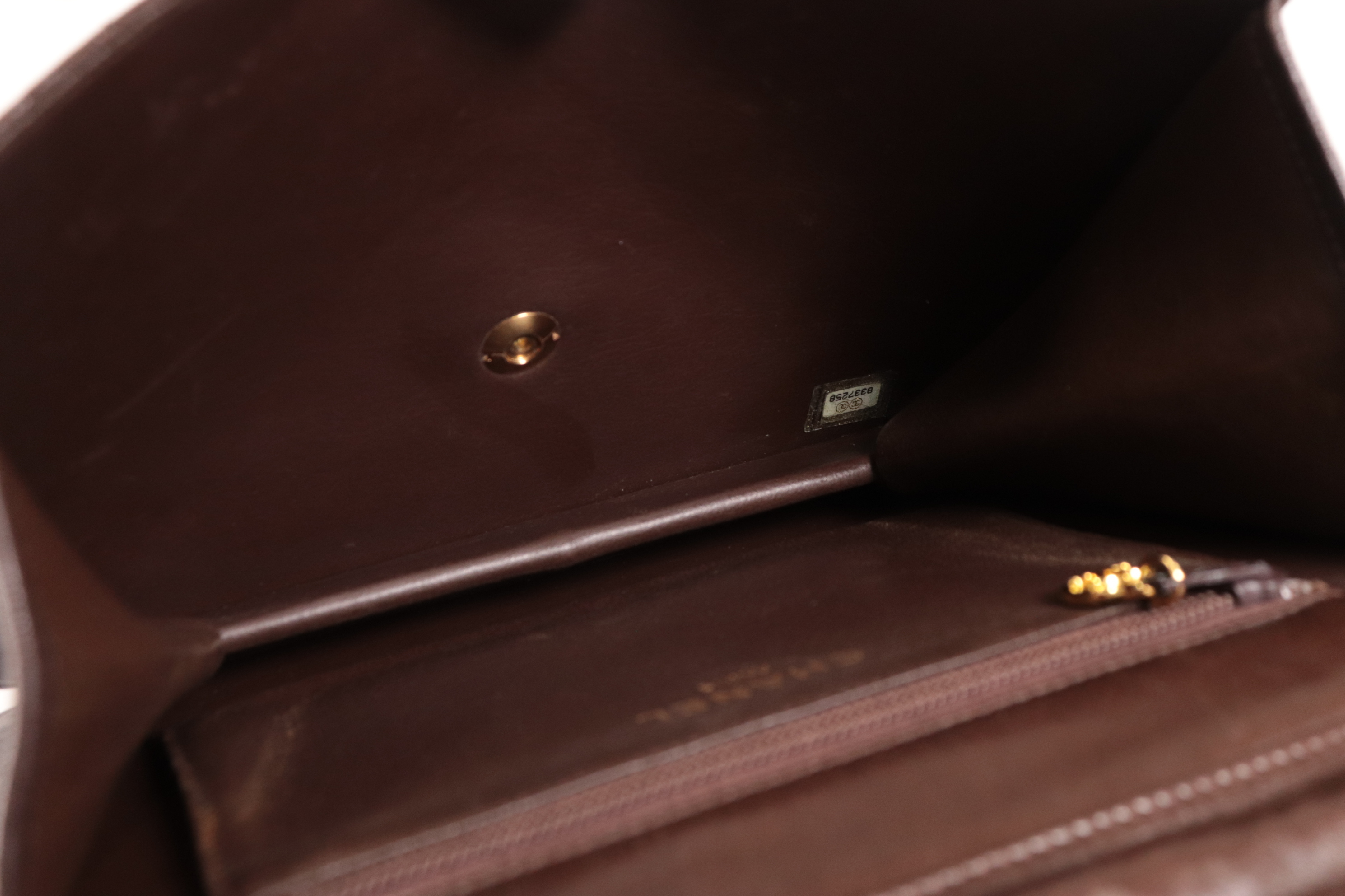 Matelassé Lambskin Push Chain Shoulder Bag, Brown, Series 8 (Shoulder Bag) — view 8