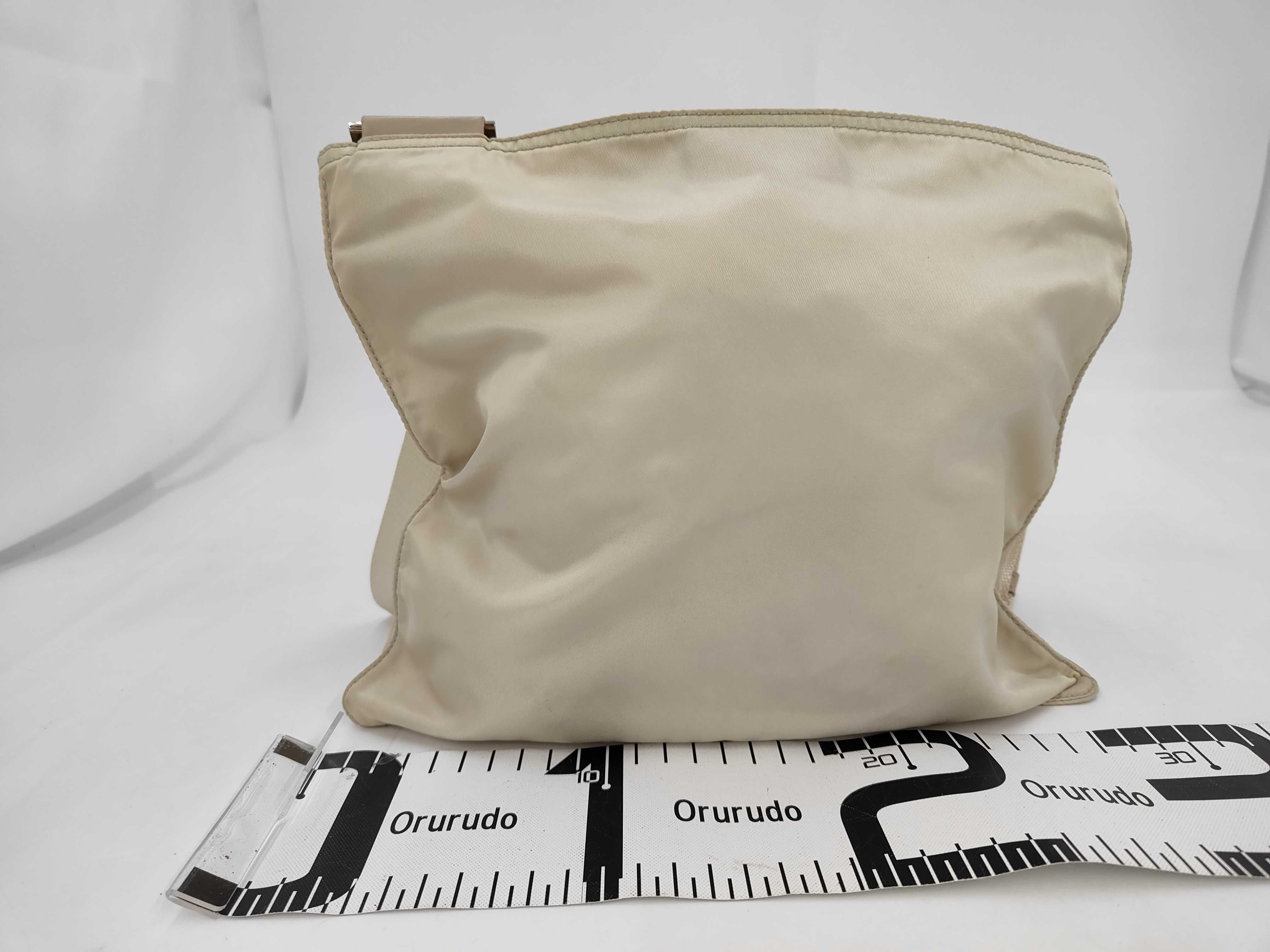 Nylon Shoulder Bag, Beige — view 2