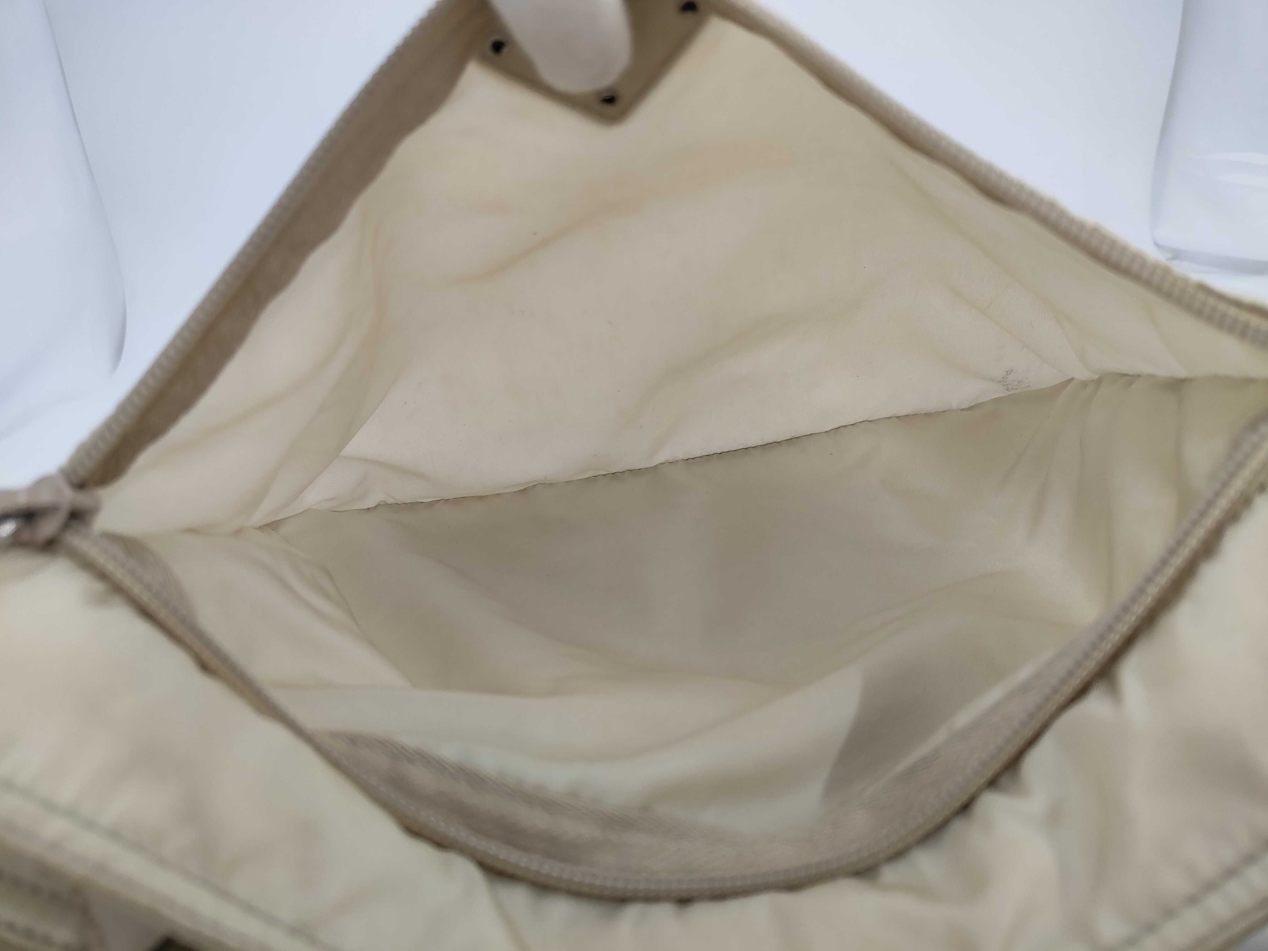 Nylon Shoulder Bag, Beige — view 6