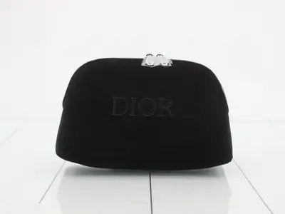 Suede pouch, black