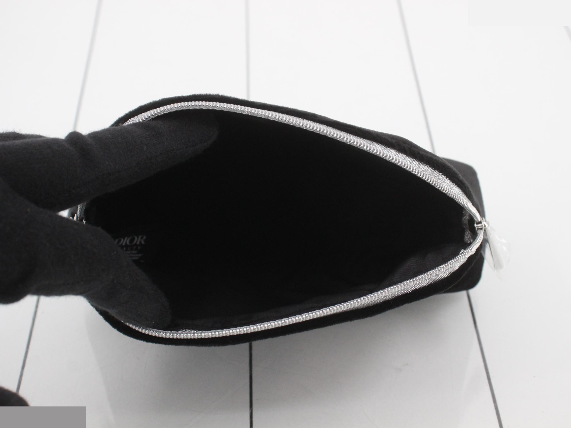 Suede pouch, black — view 4