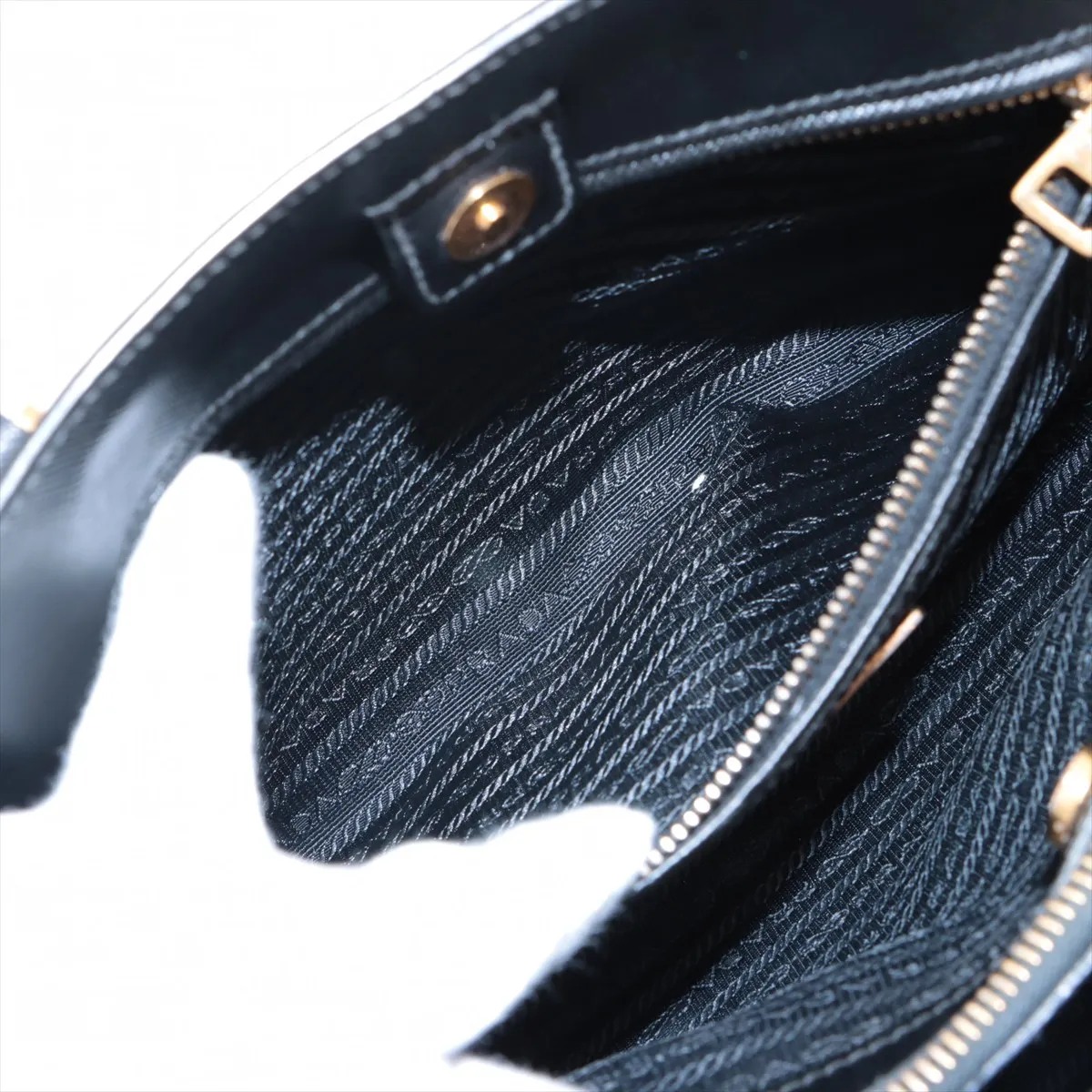 Saffiano Galleria Leather 2-Way Handbag, Black — view 11