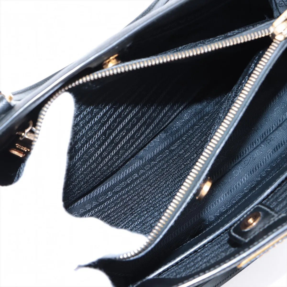Saffiano Galleria Leather 2-Way Handbag, Black — view 10