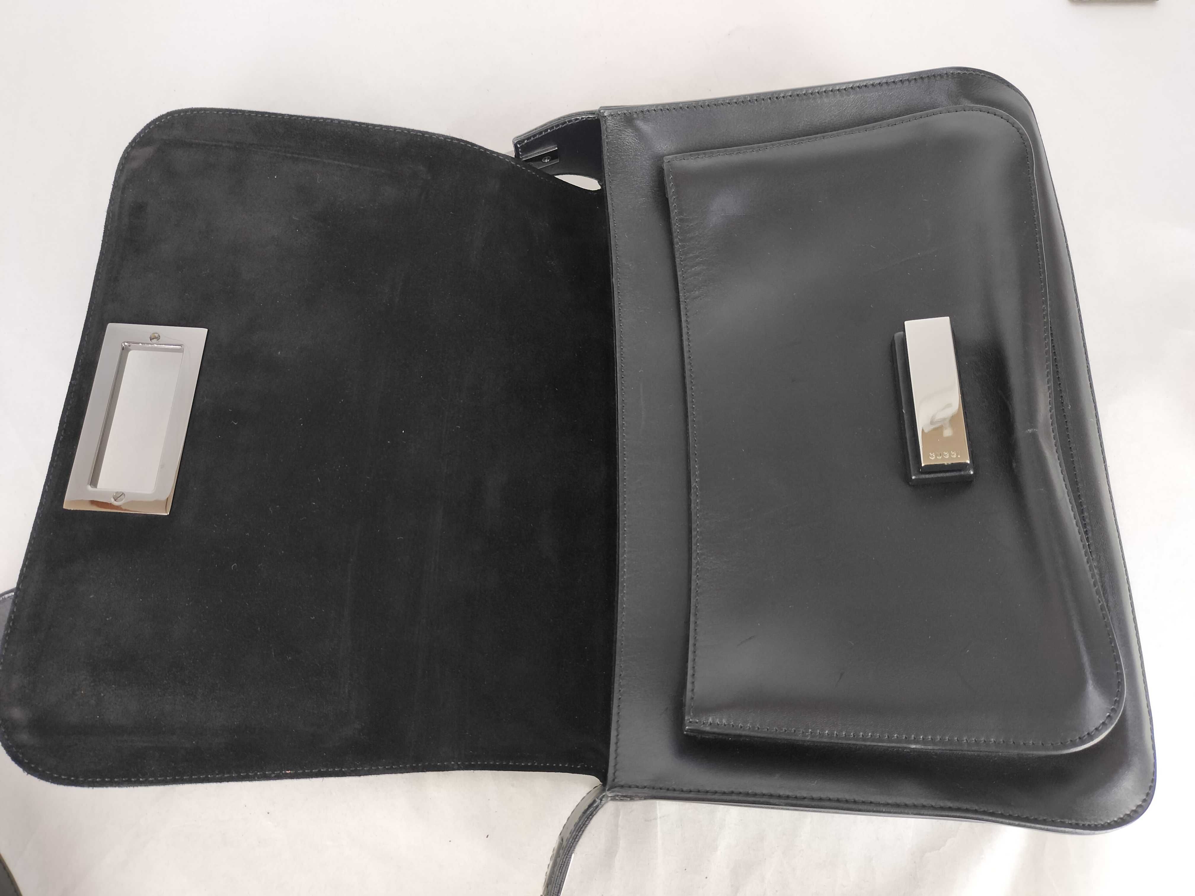 Turnlock Leather Shoulder Bag — view 8