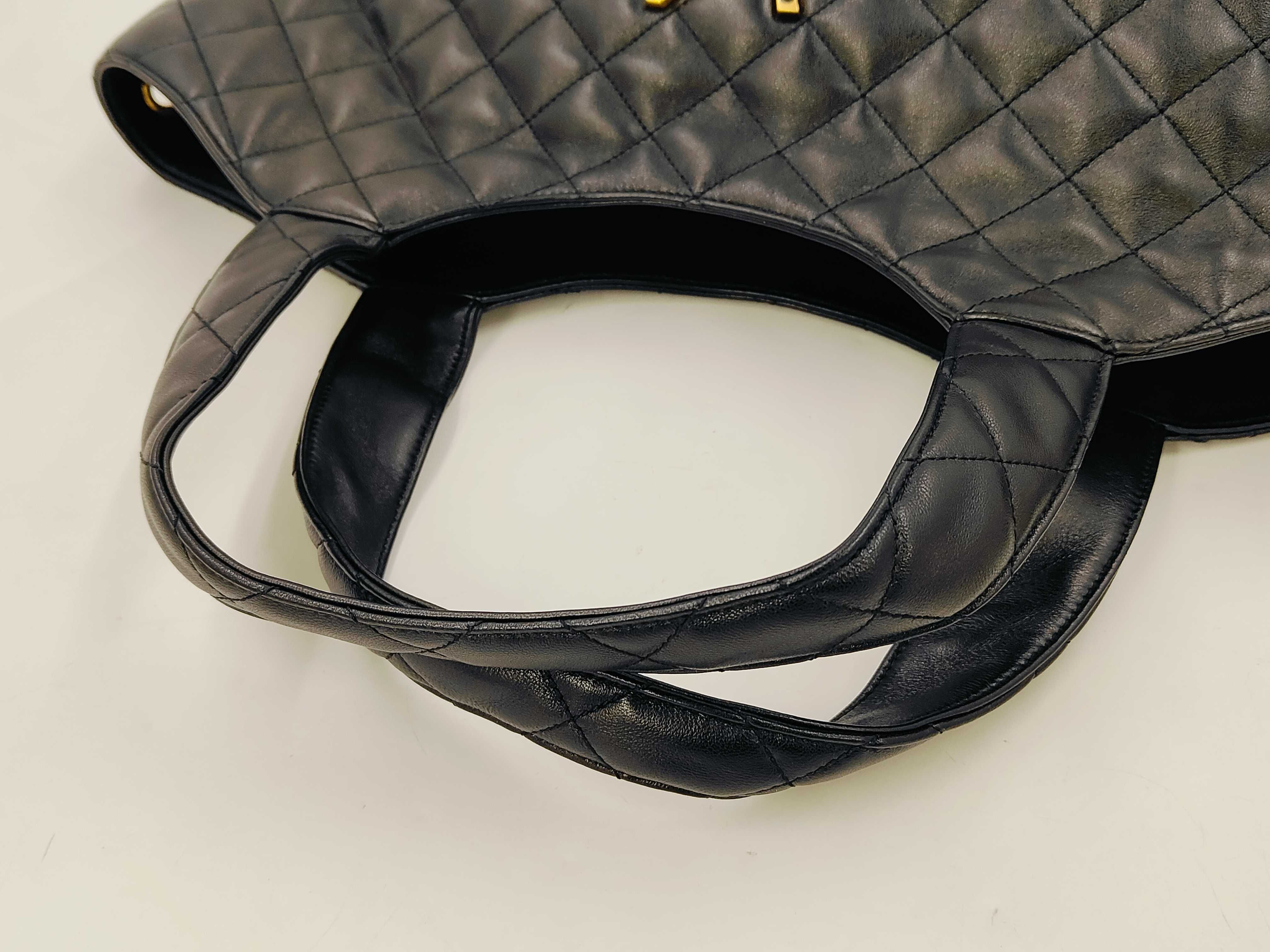 Black Quilted Medium Parent-Child Bag — view 3