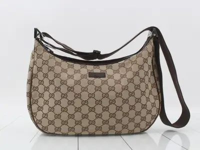 GG Canvas Shoulder Bag, Brown