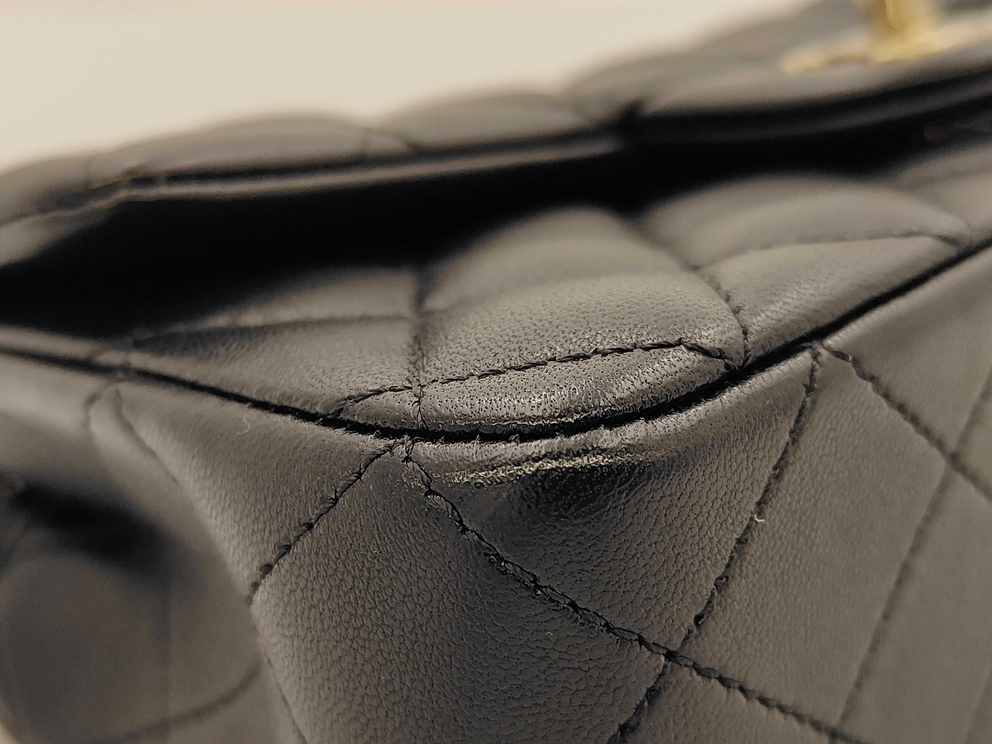 Matelassé 25 Double Flap Black Chain Shoulder Bag — view 6