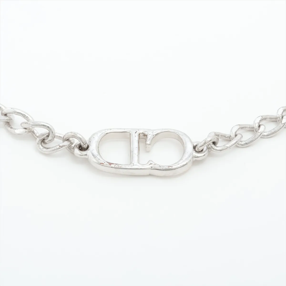 CD logo bracelet, metal, silver. Shows signs of wear, — view 3