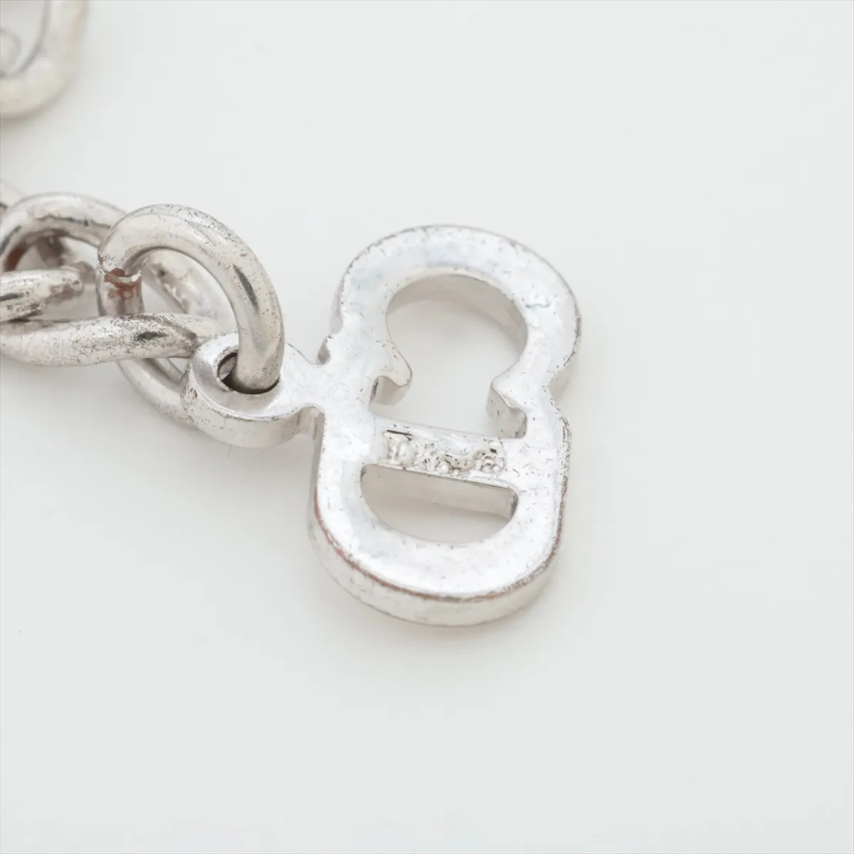 CD logo bracelet, metal, silver. Shows signs of wear, — view 5