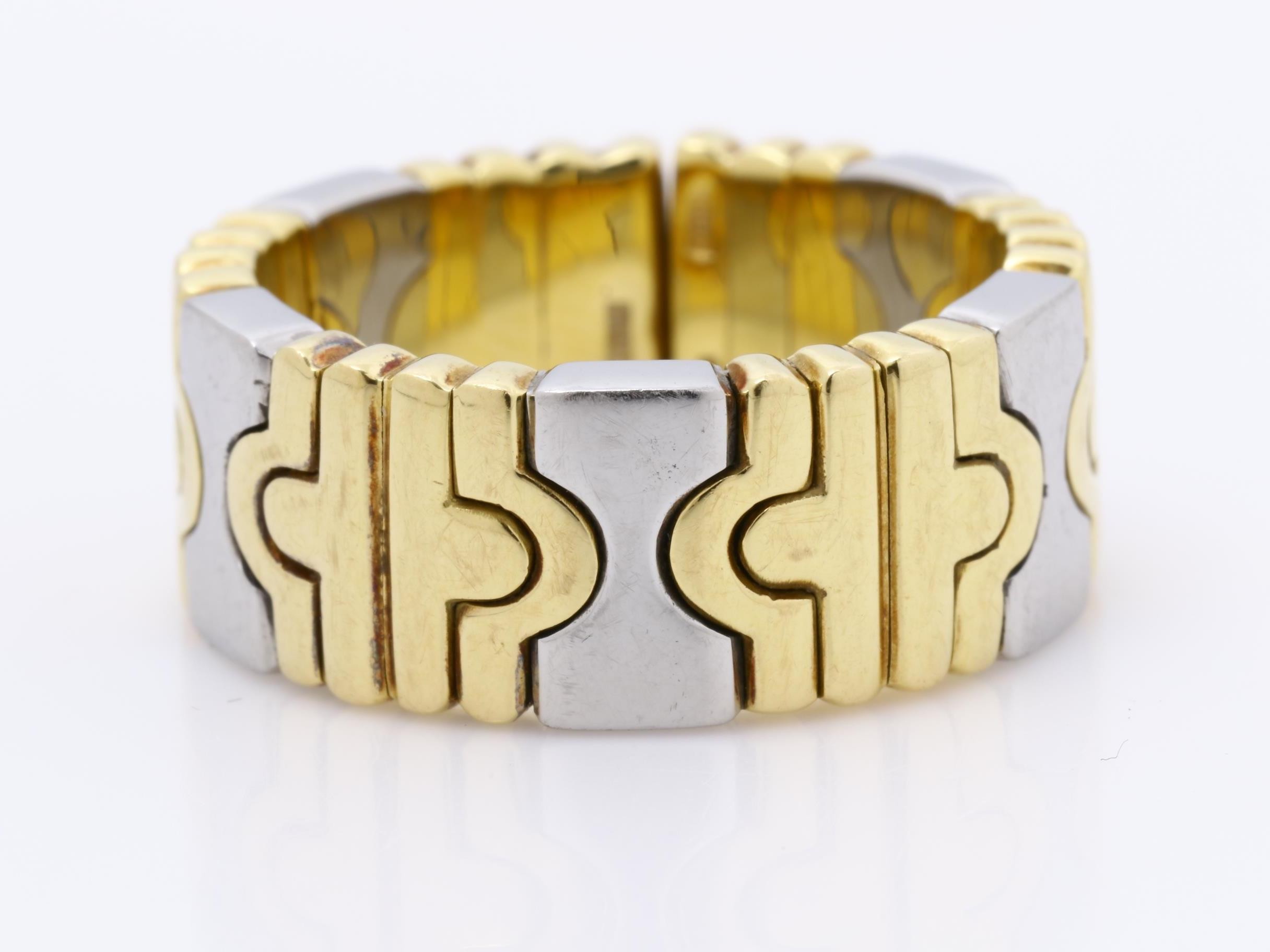 750YGSS Parentesi ring, total weight approx. 10.9g, size #12
