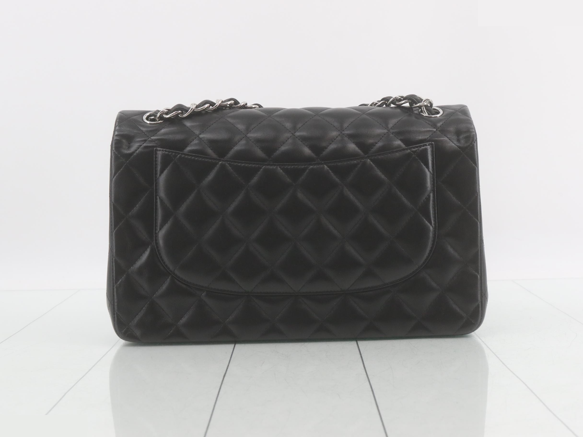 Large Matelassé Lambskin Double Flap Double Chain Shoulder Bag — view 2