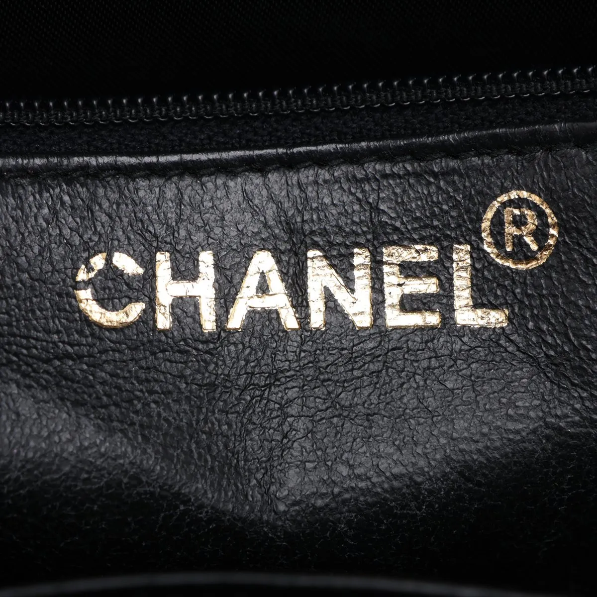 Coco Mark Satin Handbag, Black with Gold Hardware — view 10