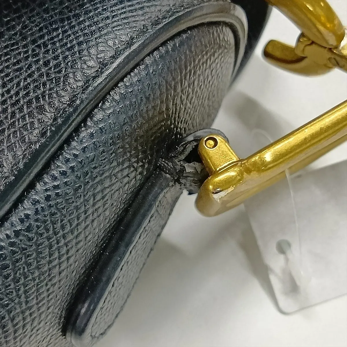 Saddle Bag Leather 2-Way Shoulder Bag Black — view 13