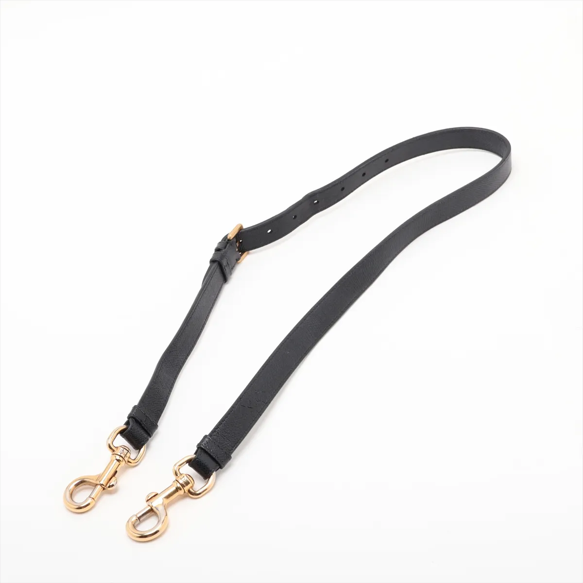 Saddle Bag Leather 2-Way Shoulder Bag Black — view 7