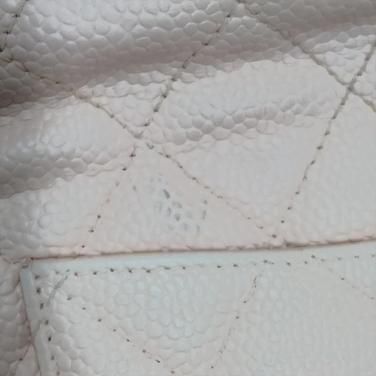 Matelassé Caviar Skin Chain Wallet, Pink, Silver Hardware, 18748109, Serial Number 18-series, AP0250 — view 12