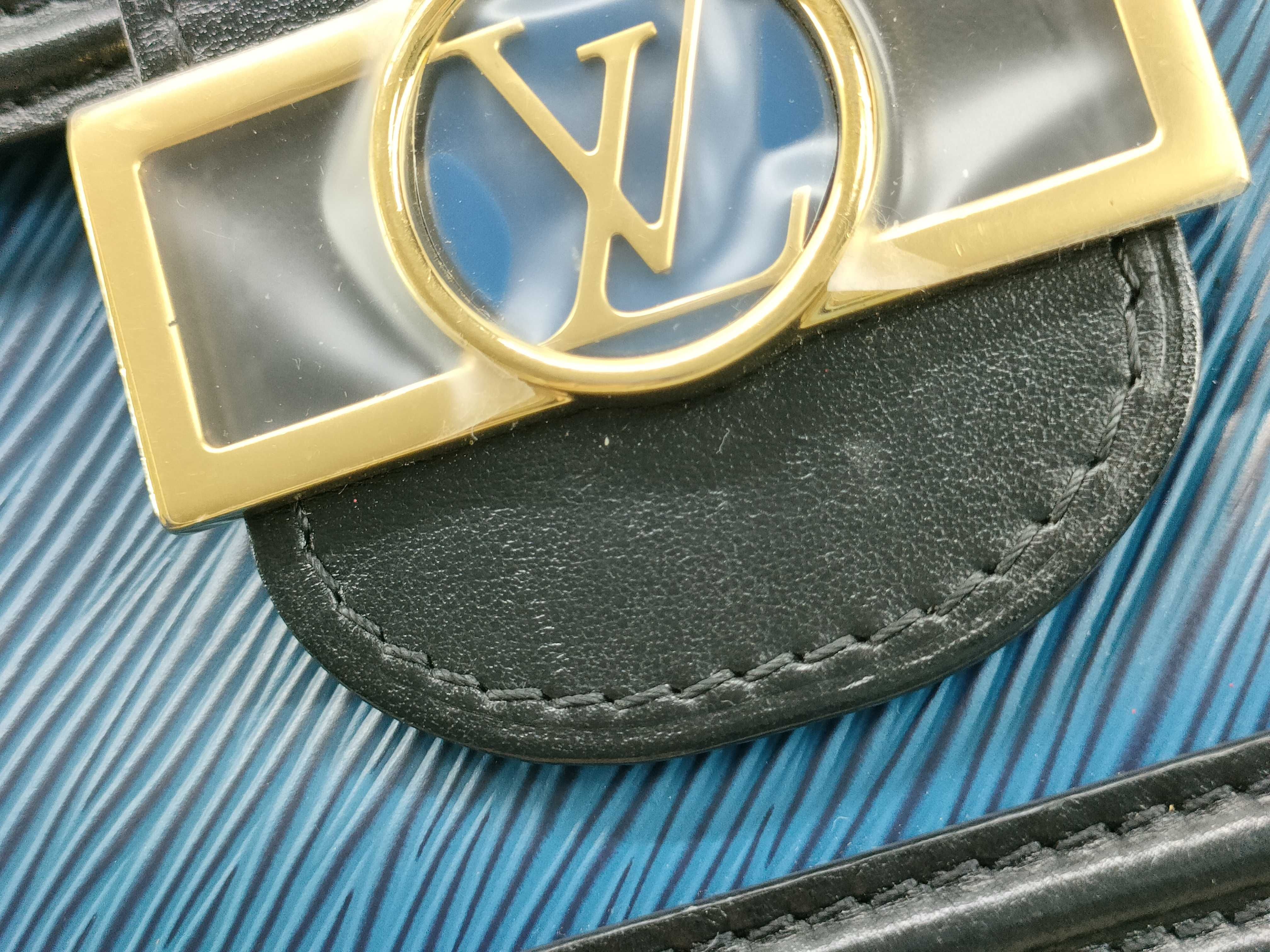 Epi Leather Dauphine MM RFID Shoulder Bag — view 15
