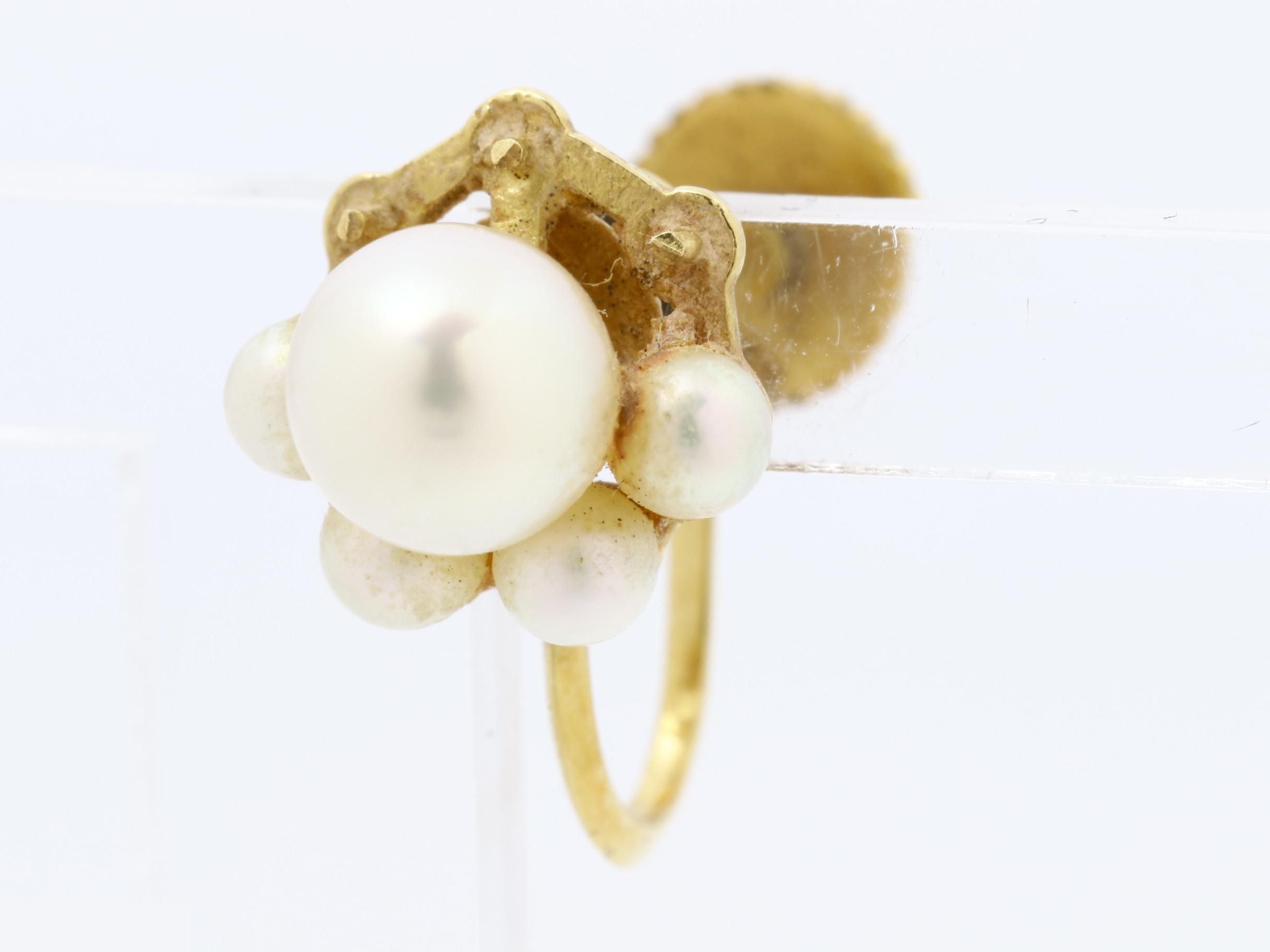 Faux pearl earrings, 750 yen, 2.5g — view 3