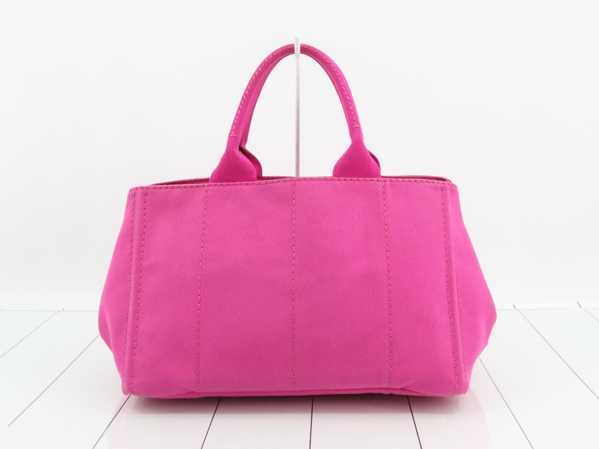 Canvas Canapa handbag, with dust bag, pink. — view 2