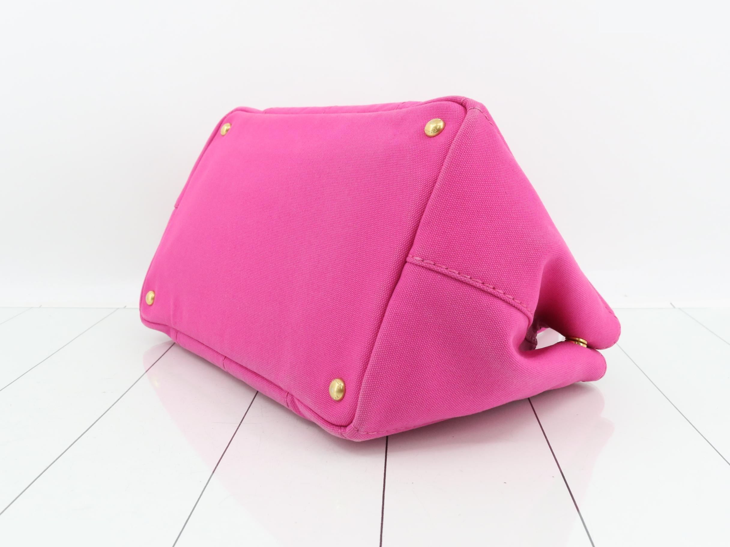 Canvas Canapa handbag, with dust bag, pink. — view 6